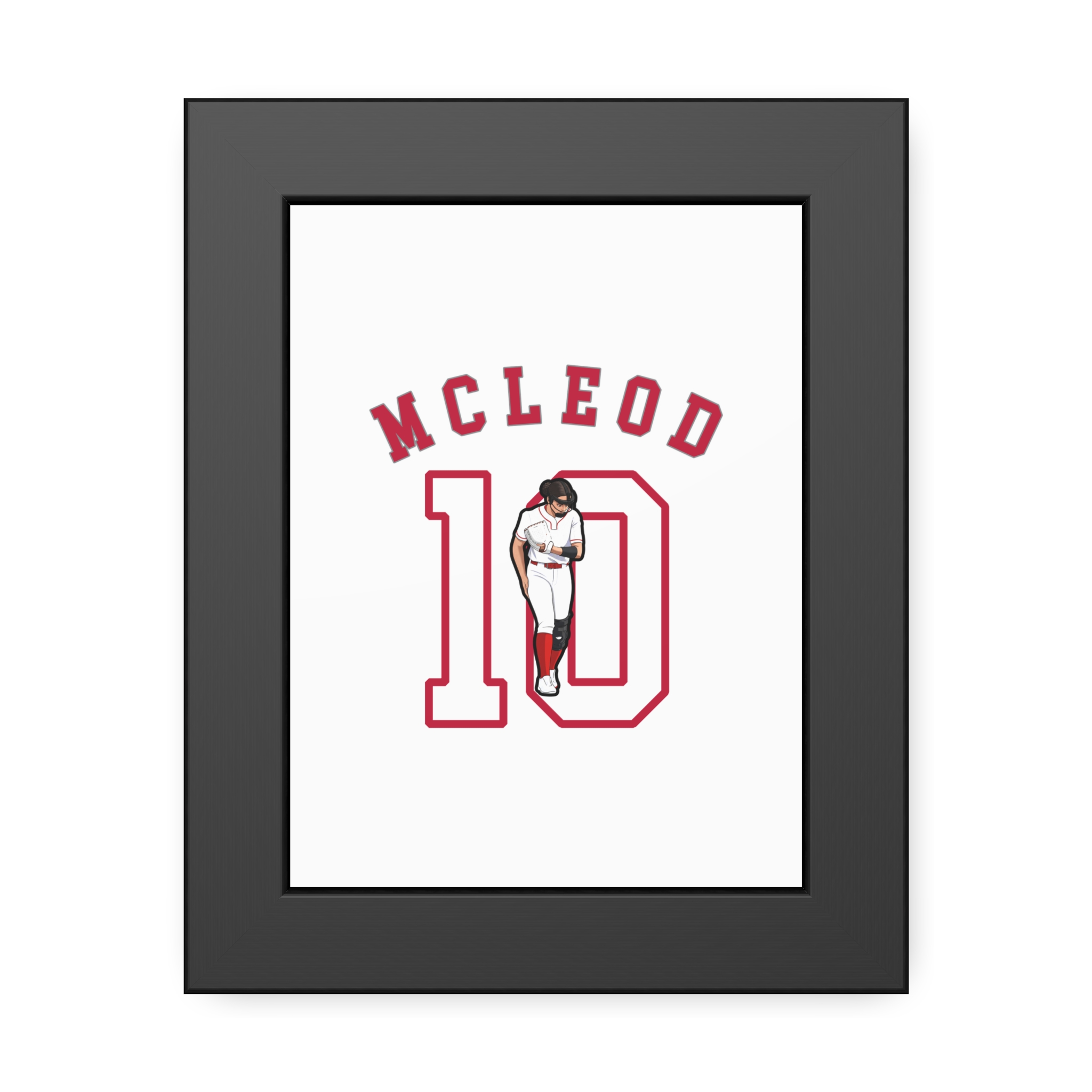 Framed Poster — character_shirsey_arch in Black