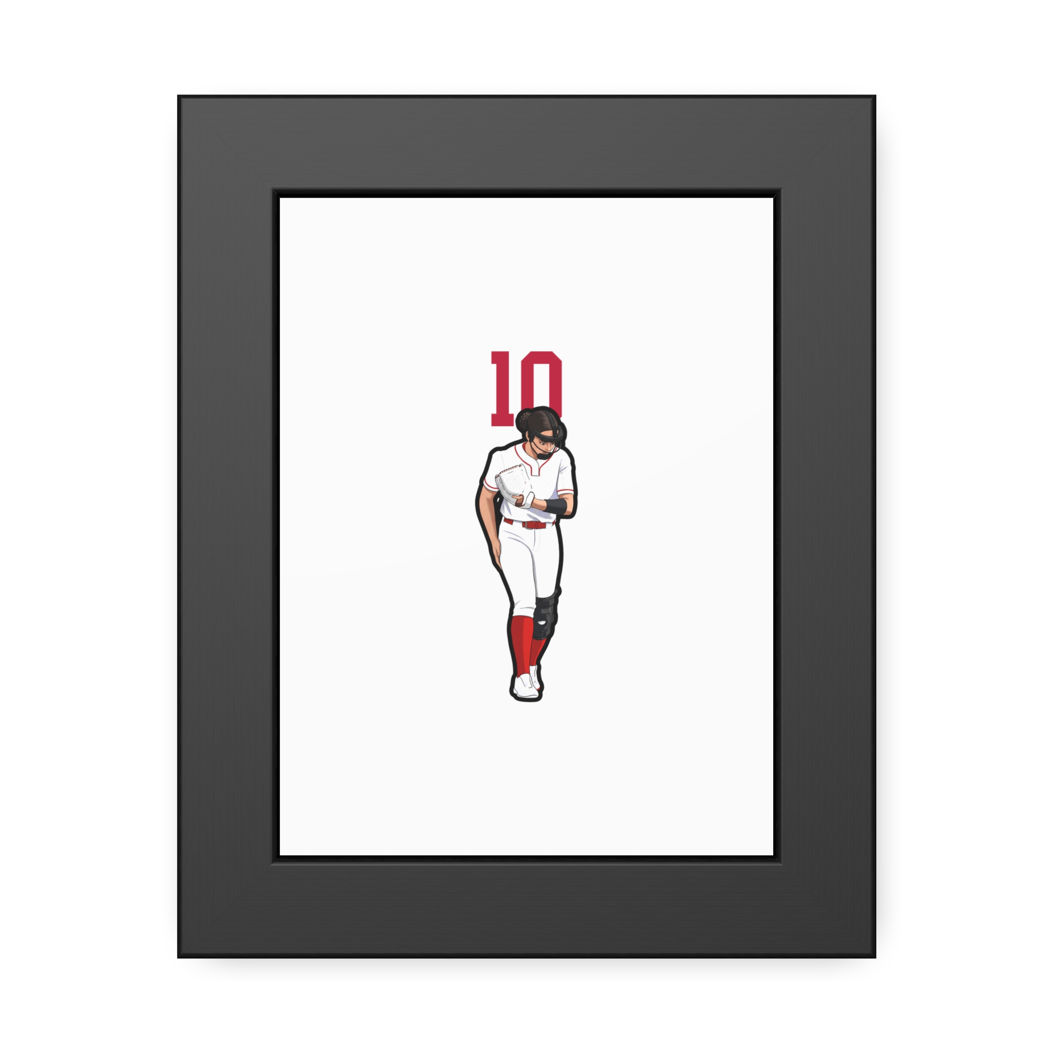 Framed Poster — character_number_top in Black