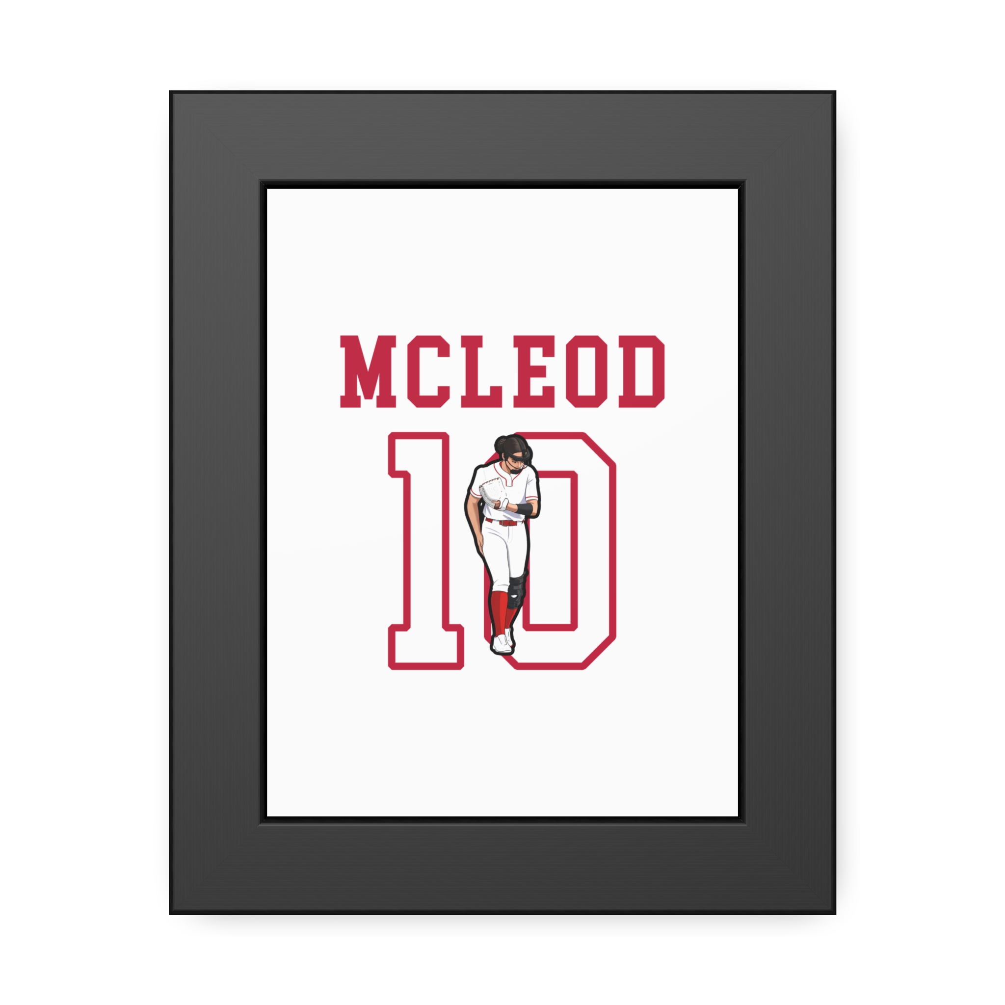 Framed Poster — character_shirsey in Black