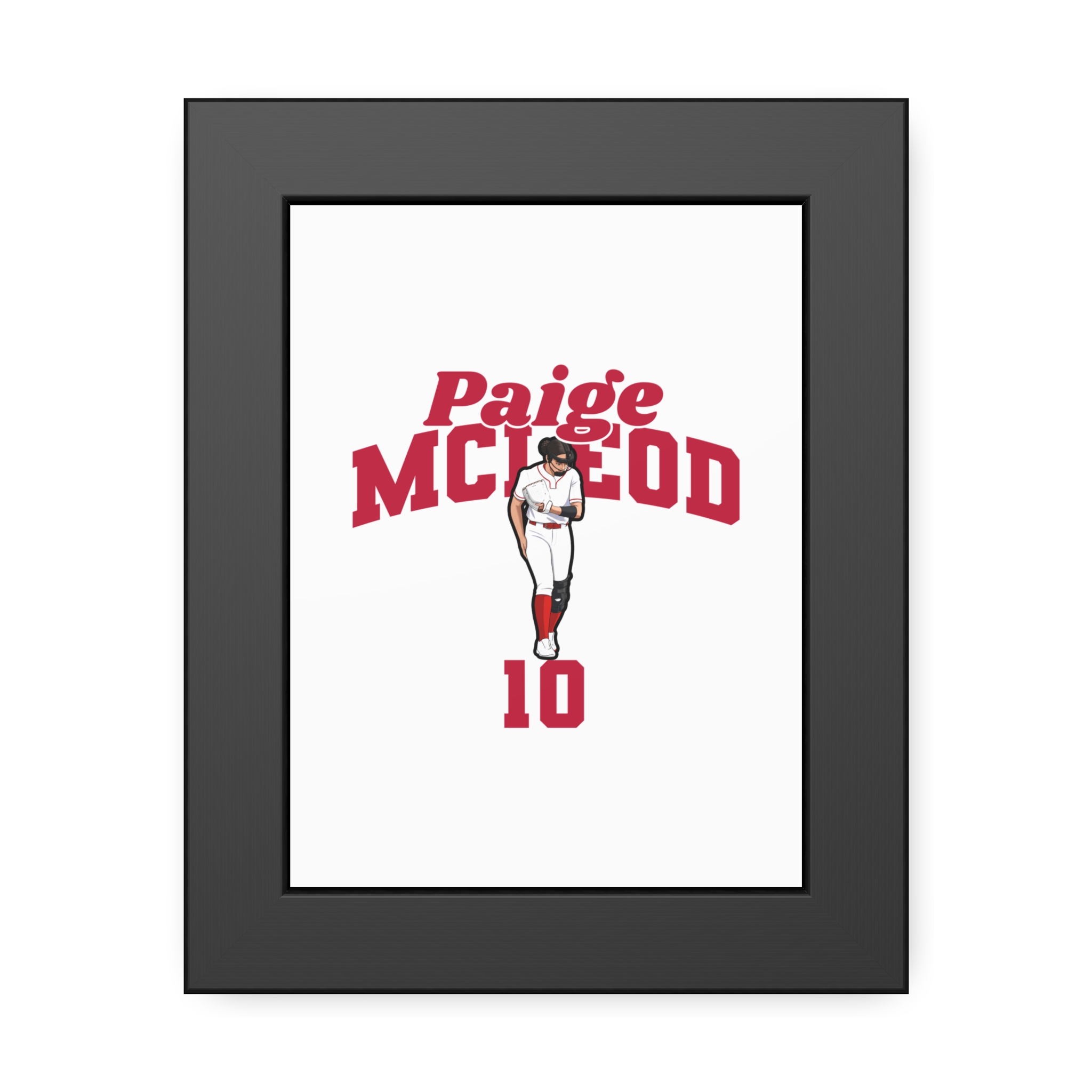 Framed Poster — character_signature_arch in Black
