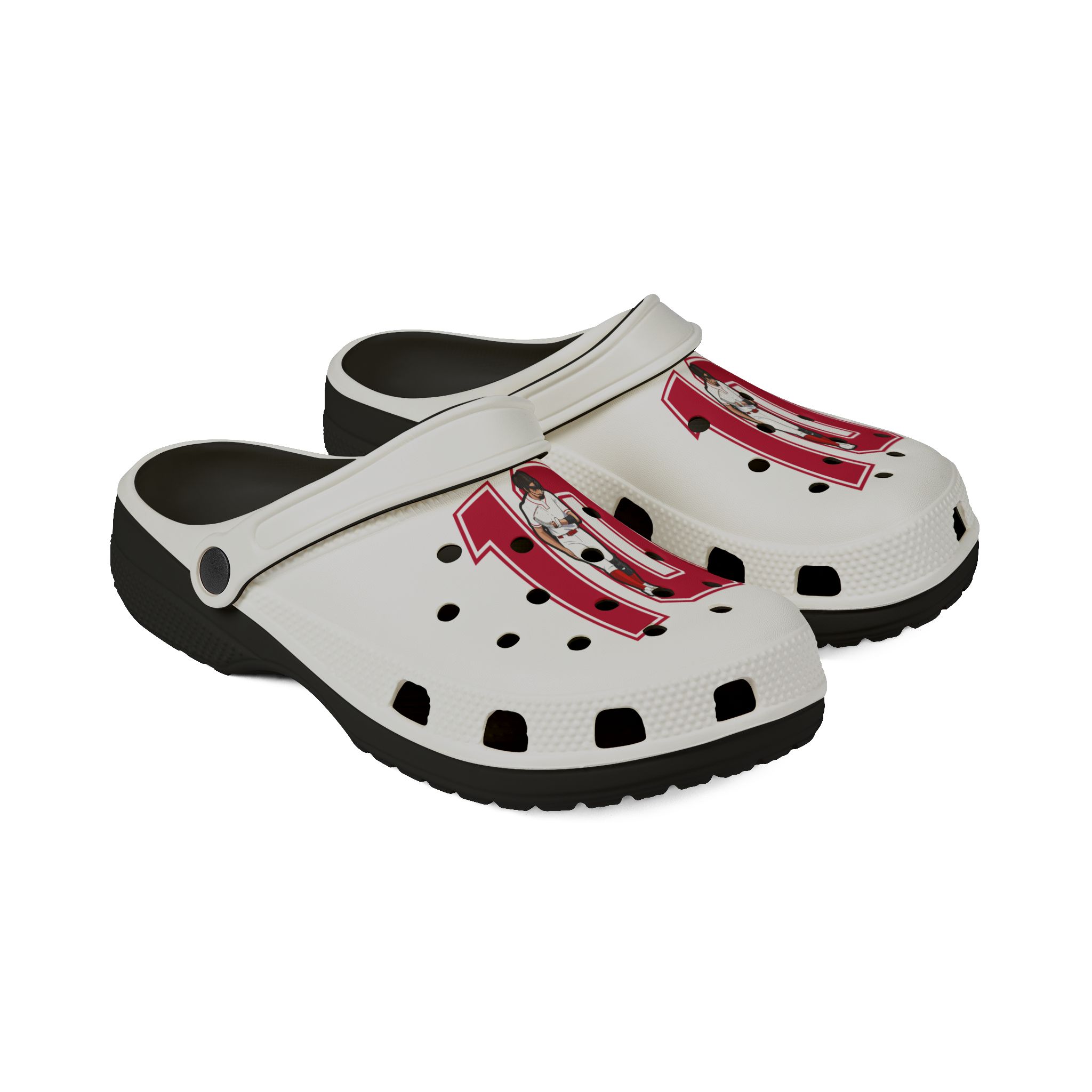 Rubber Clogs — character_number in Black