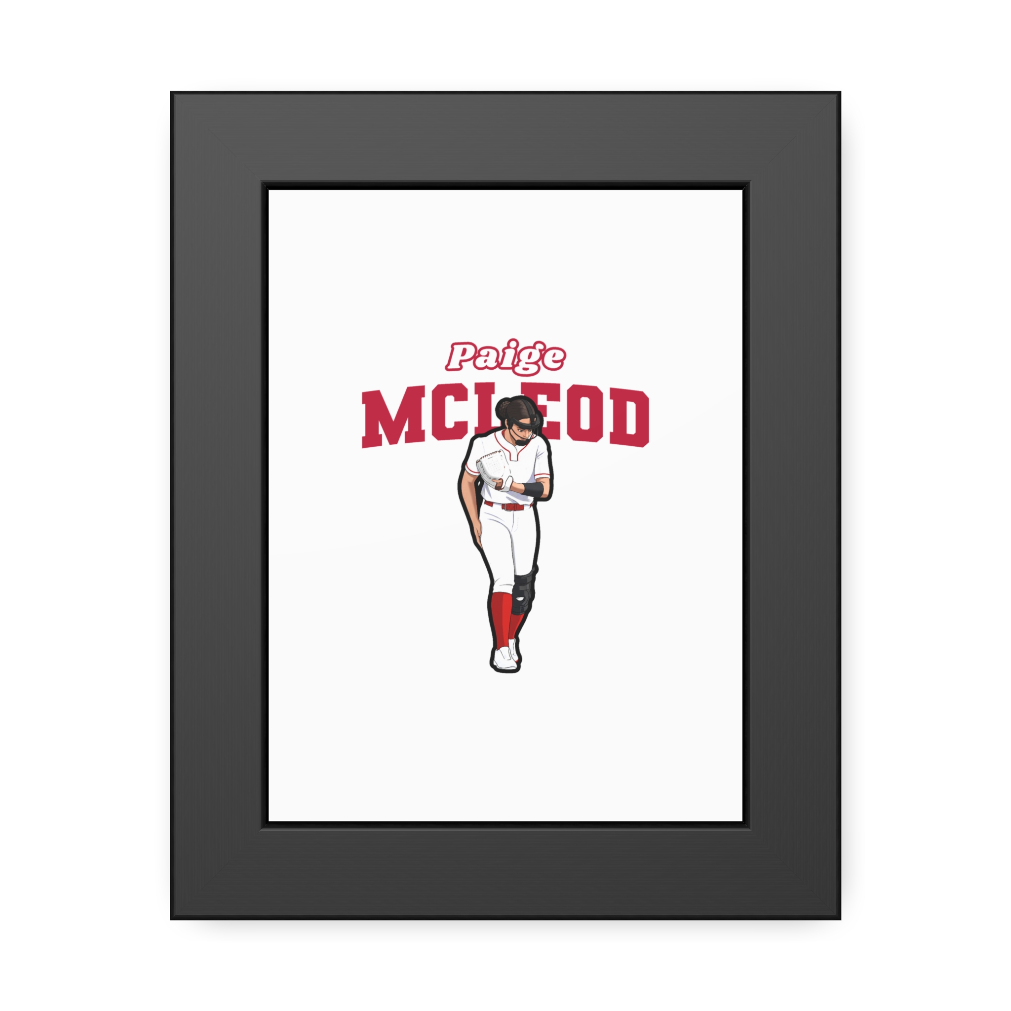 Framed Poster — character_name_arch in Black