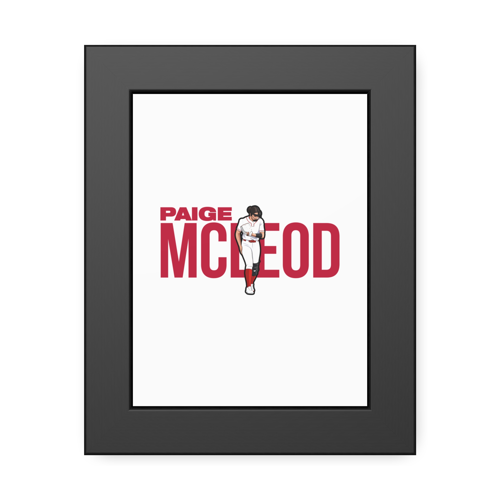 Framed Poster — character_player_name in Black