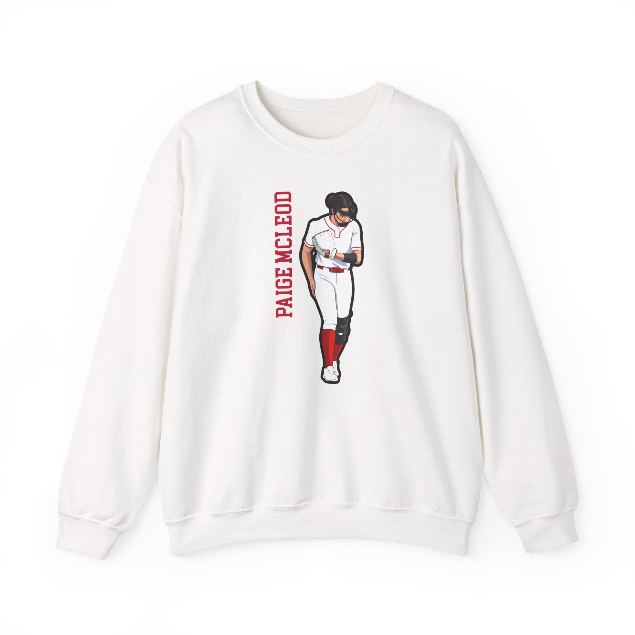 Crewneck Sweatshirt — character_name_vertical in White