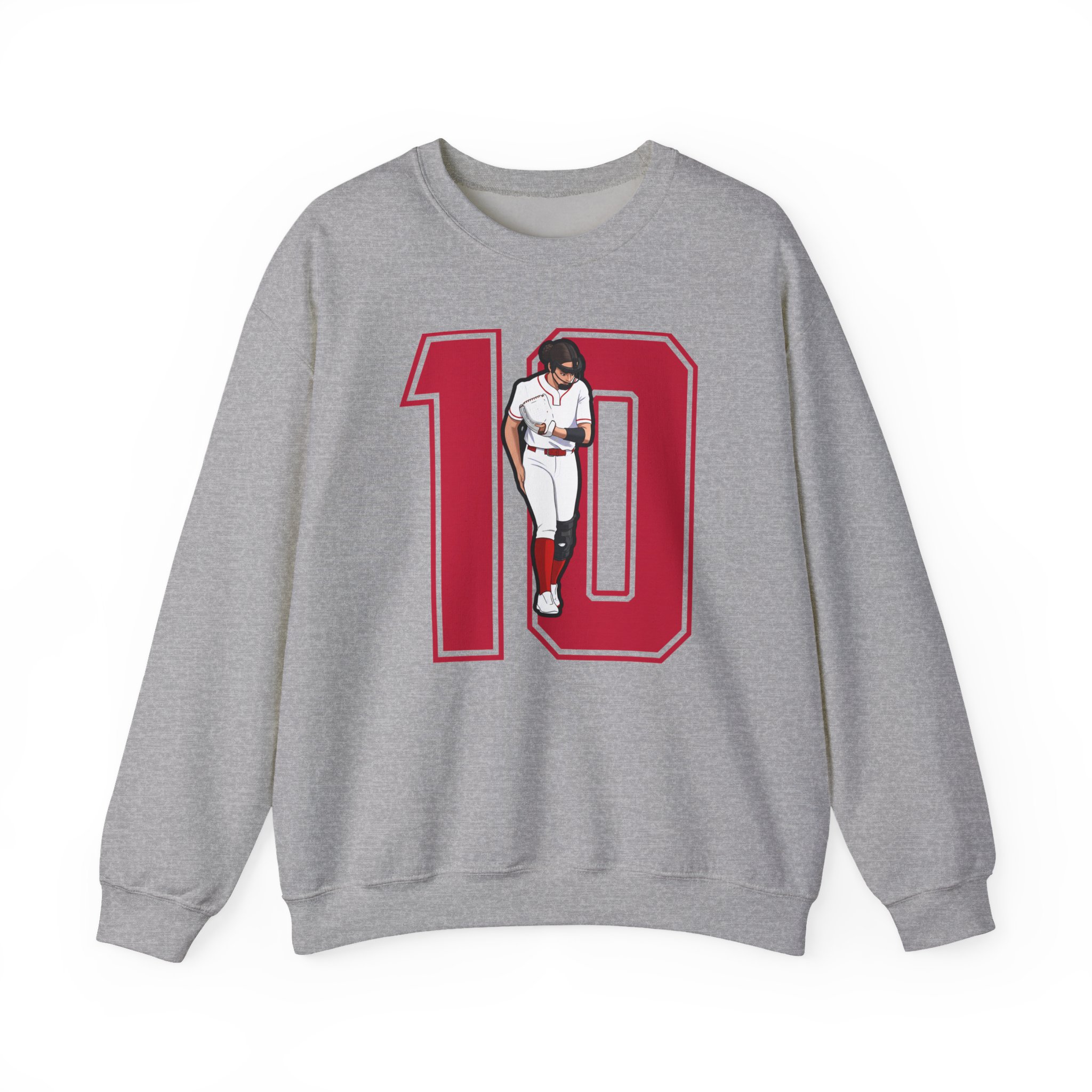 Crewneck Sweatshirt — character_number in Grey