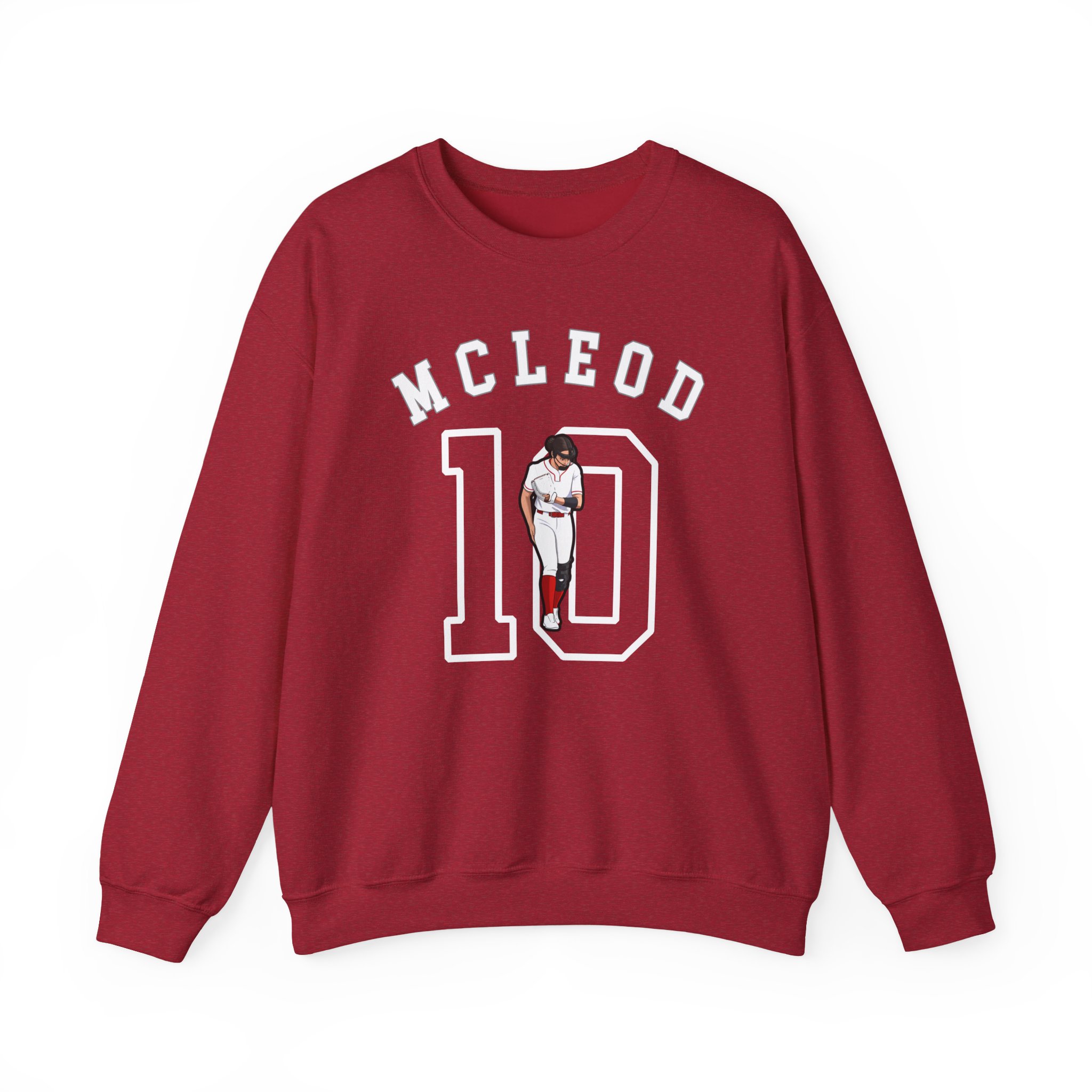 Crewneck Sweatshirt — character_shirsey_arch in Red