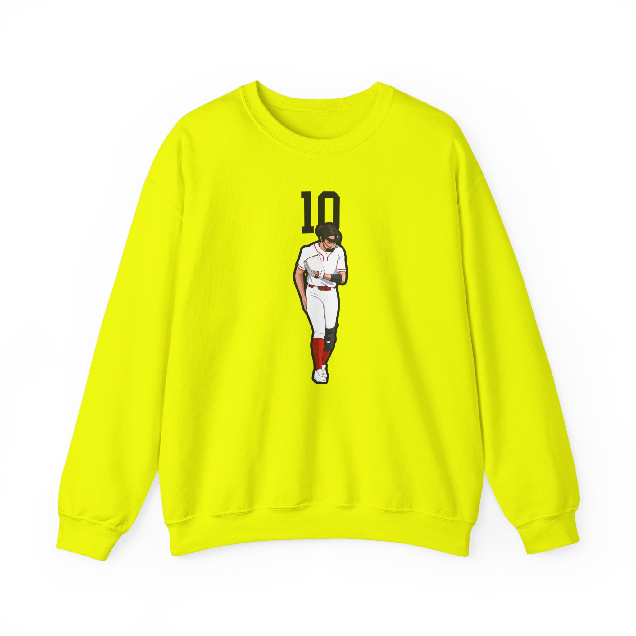 Crewneck Sweatshirt — character_number_top in Green