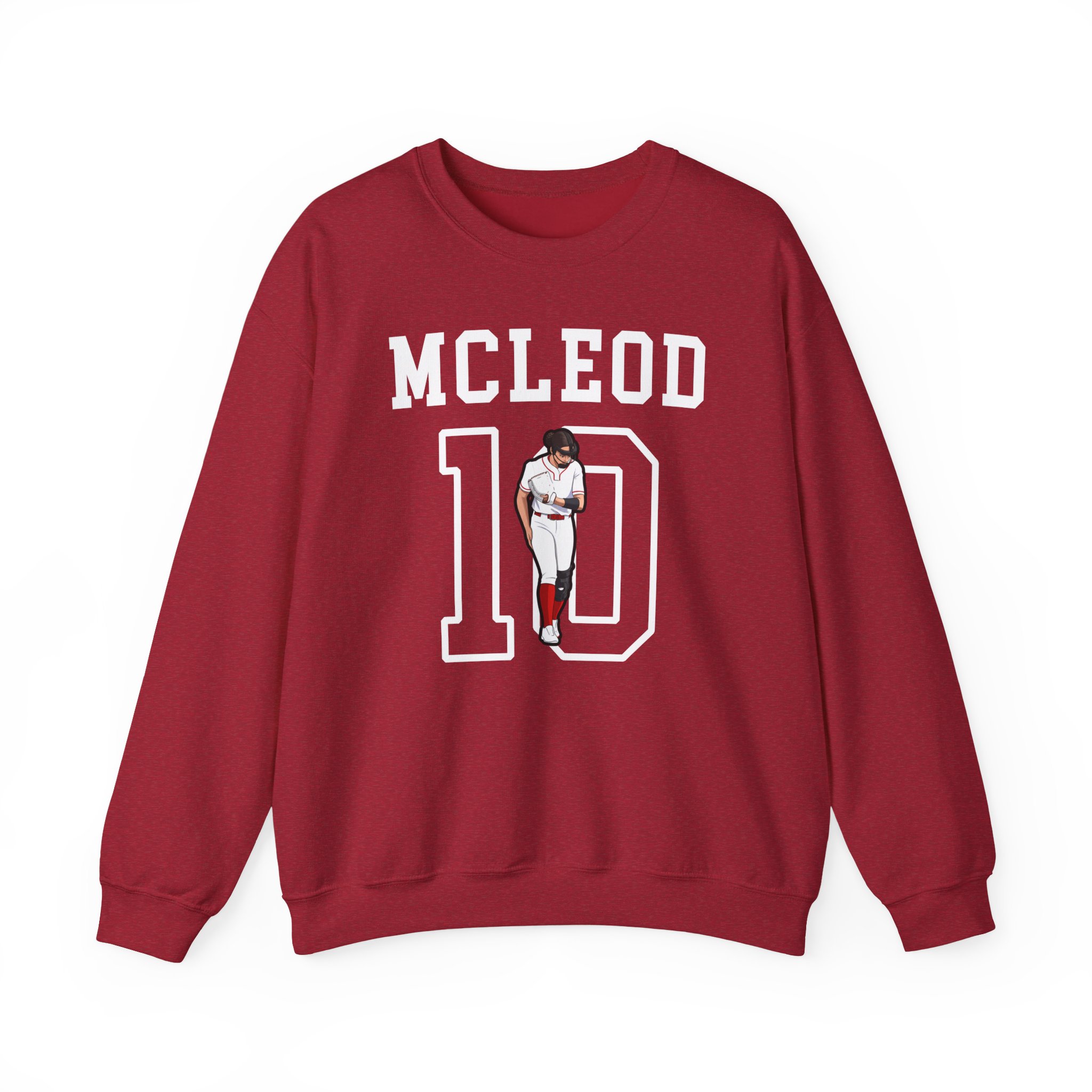 Crewneck Sweatshirt — character_shirsey in Red