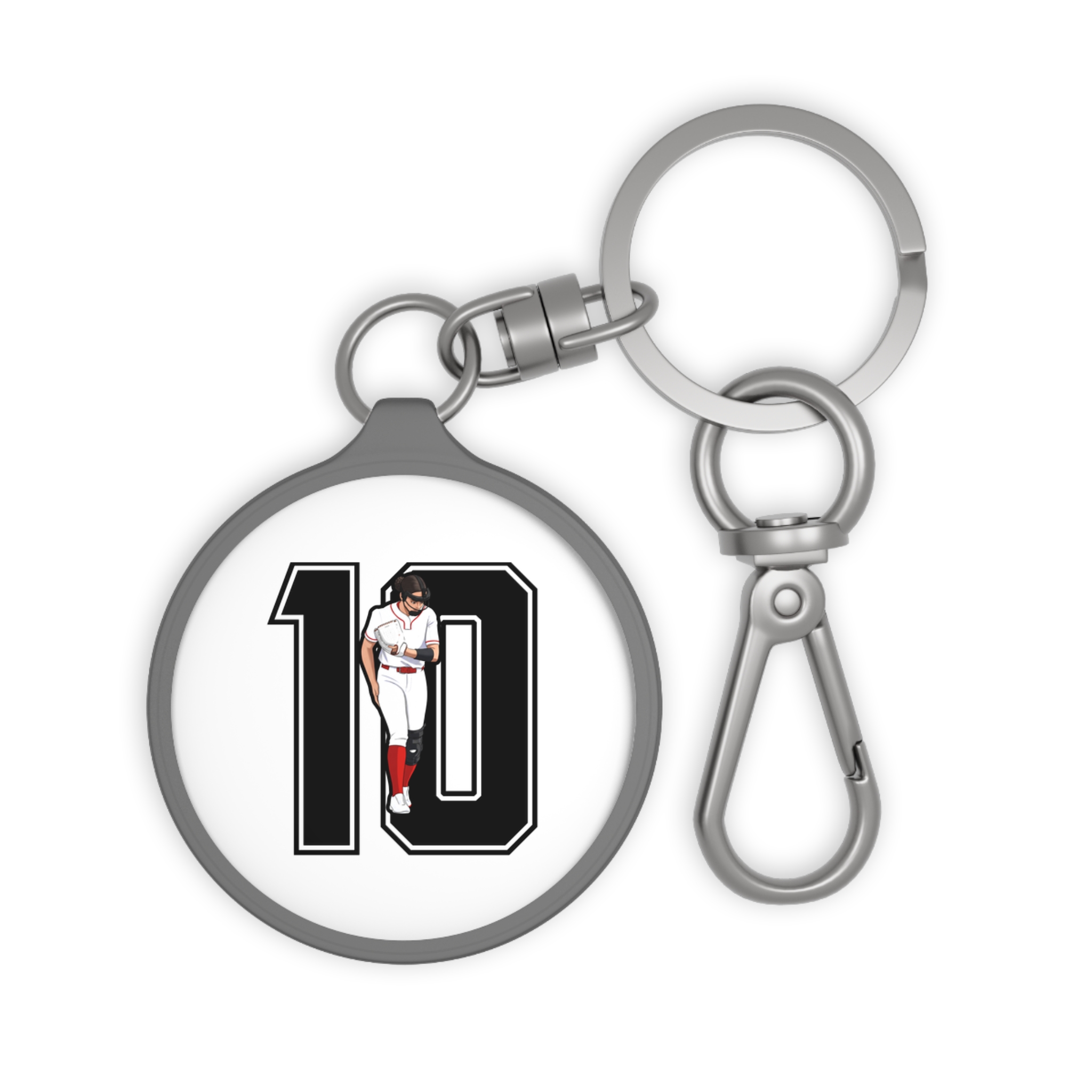 Keychain — character_number in Grey