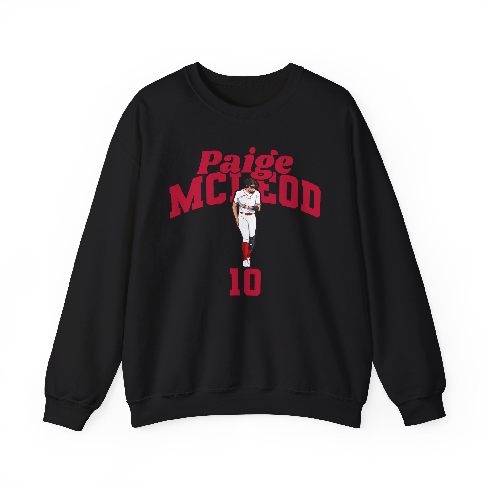 Crewneck Sweatshirt — character_signature_arch in Black