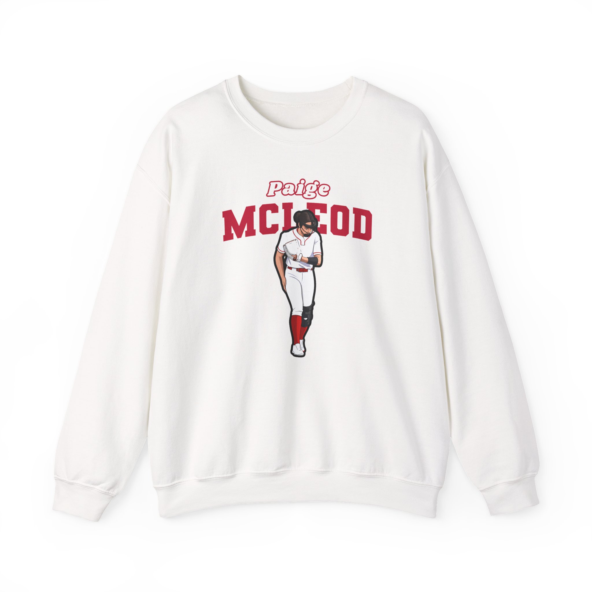 Crewneck Sweatshirt — character_name_arch in White
