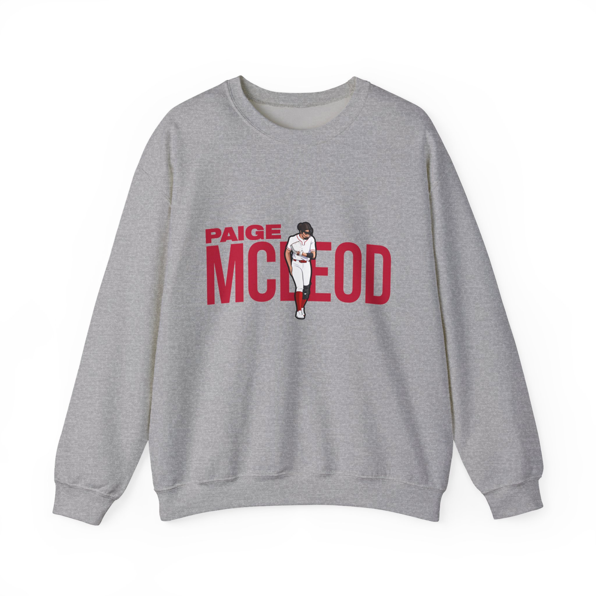 Crewneck Sweatshirt — character_player_name in Grey