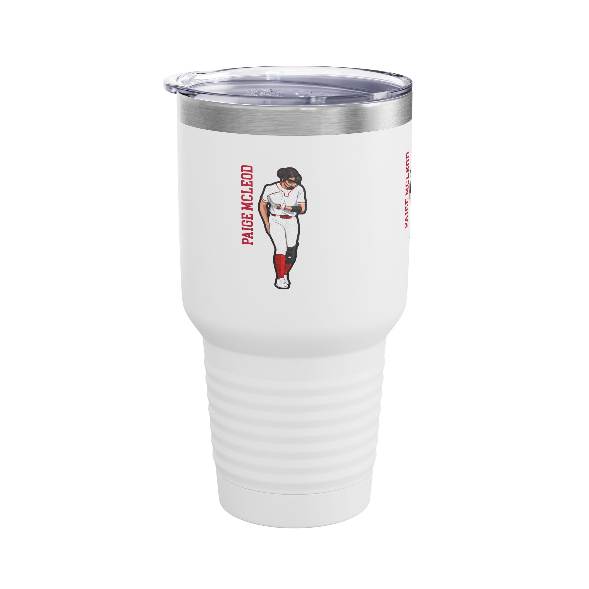 30oz Tumbler — character_name_vertical in White