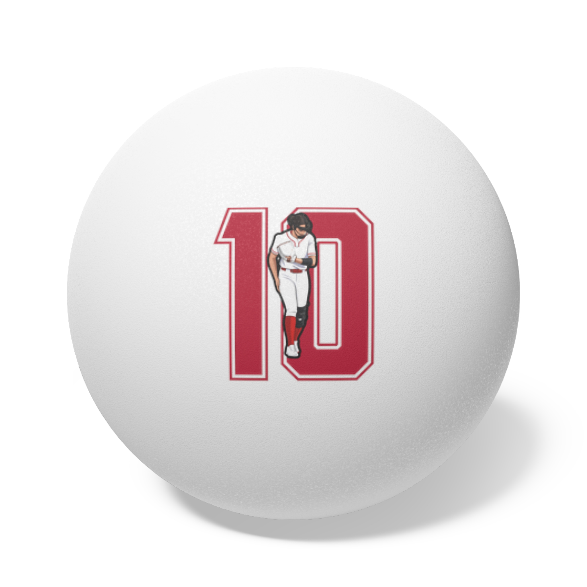 Ping Pong Balls, 6 pcs — character_number in White