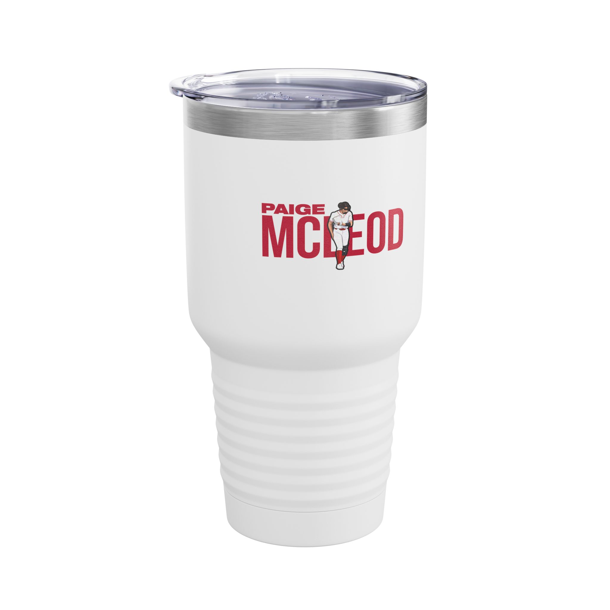 30oz Tumbler — character_player_name in White