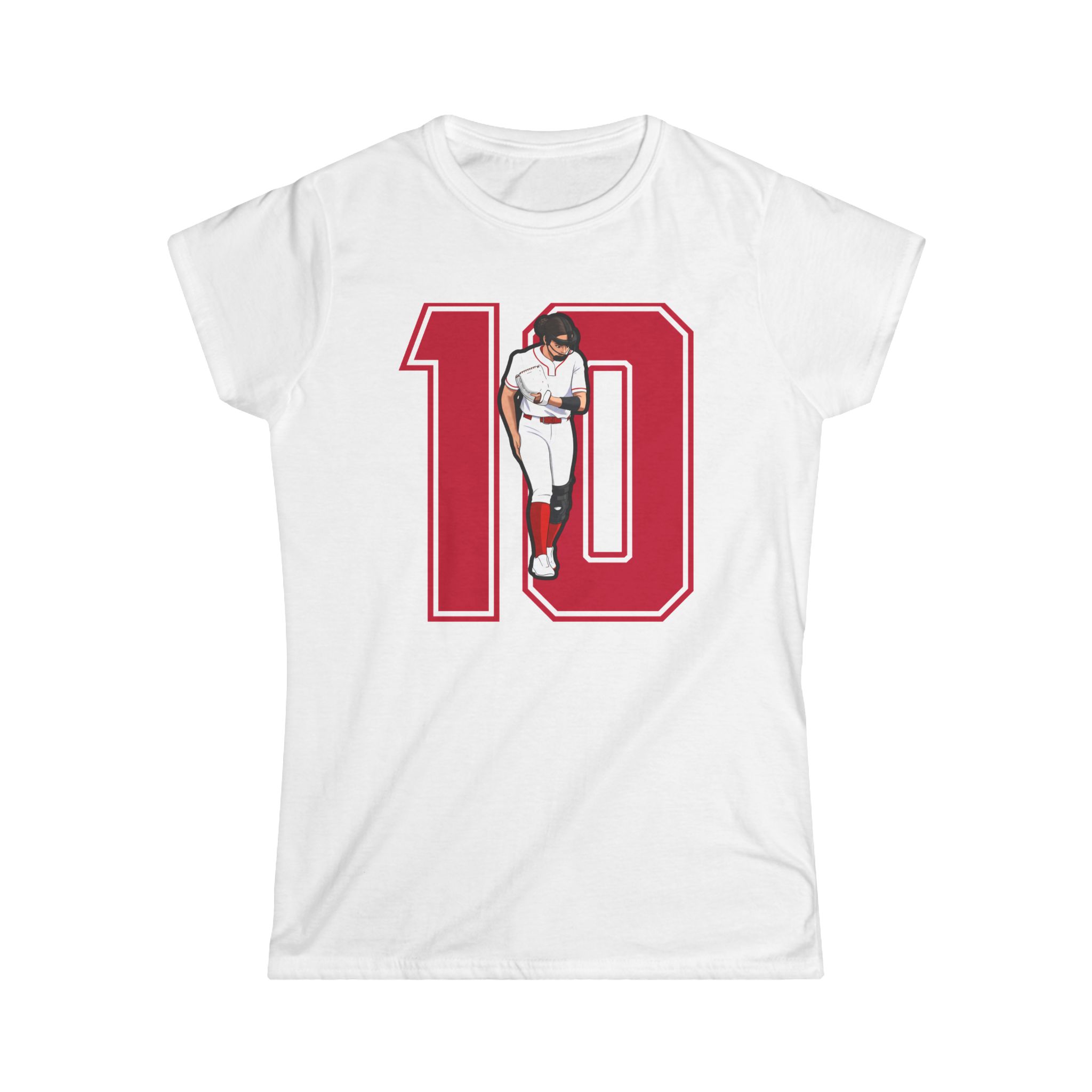 Women's Softstyle Tee — character_number in White