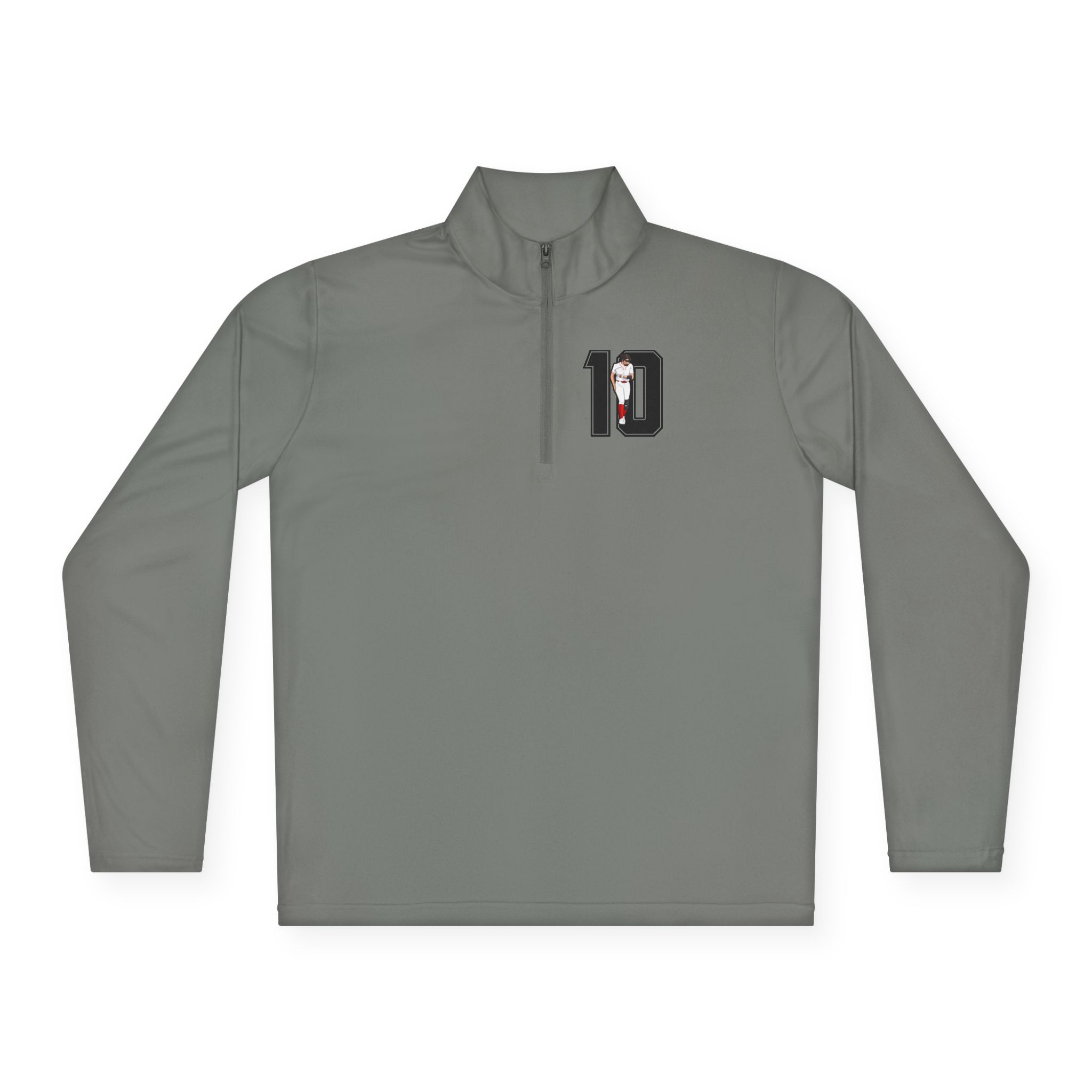 Q-Zip Pullover — character_number in Grey