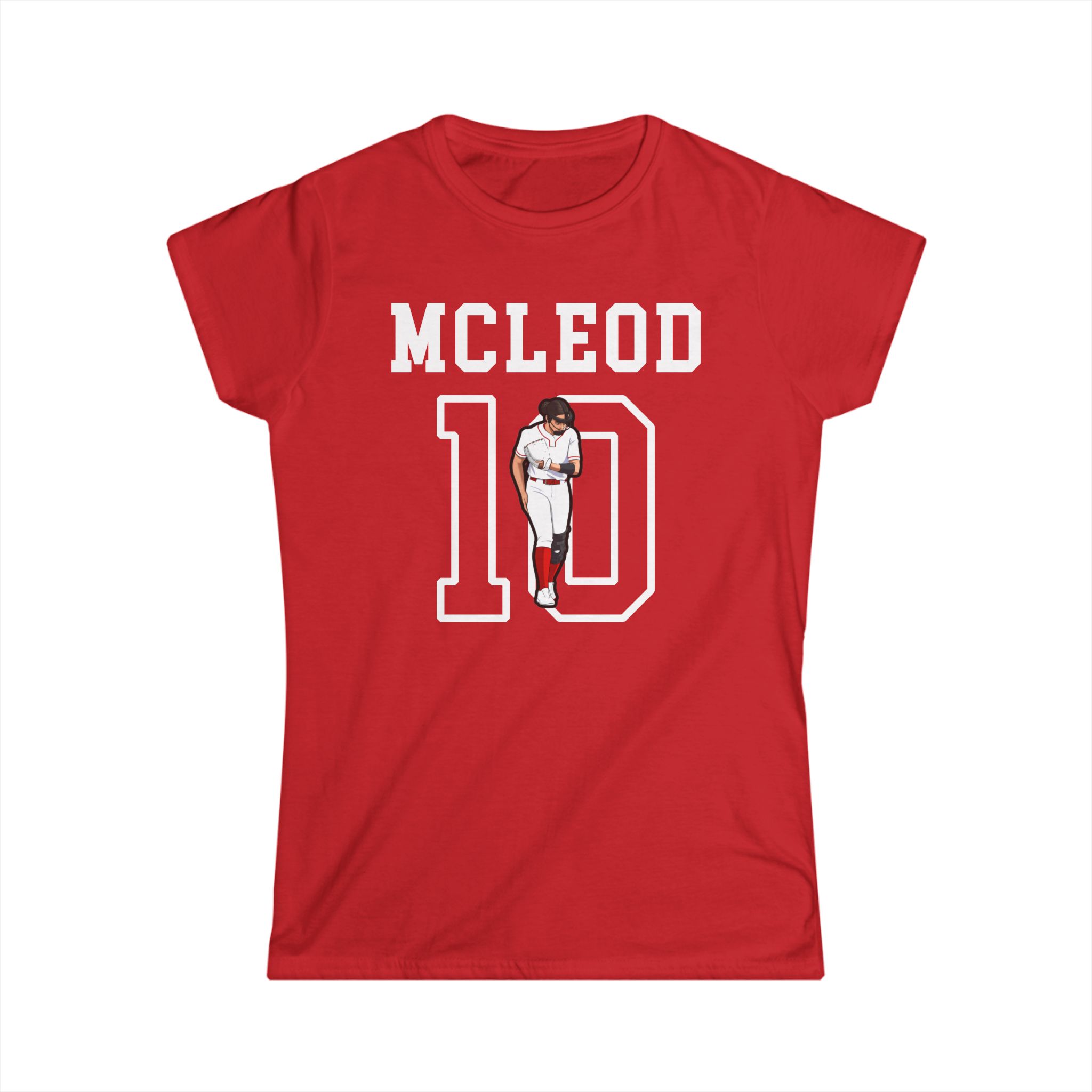 Women's Softstyle Tee — character_shirsey in Red