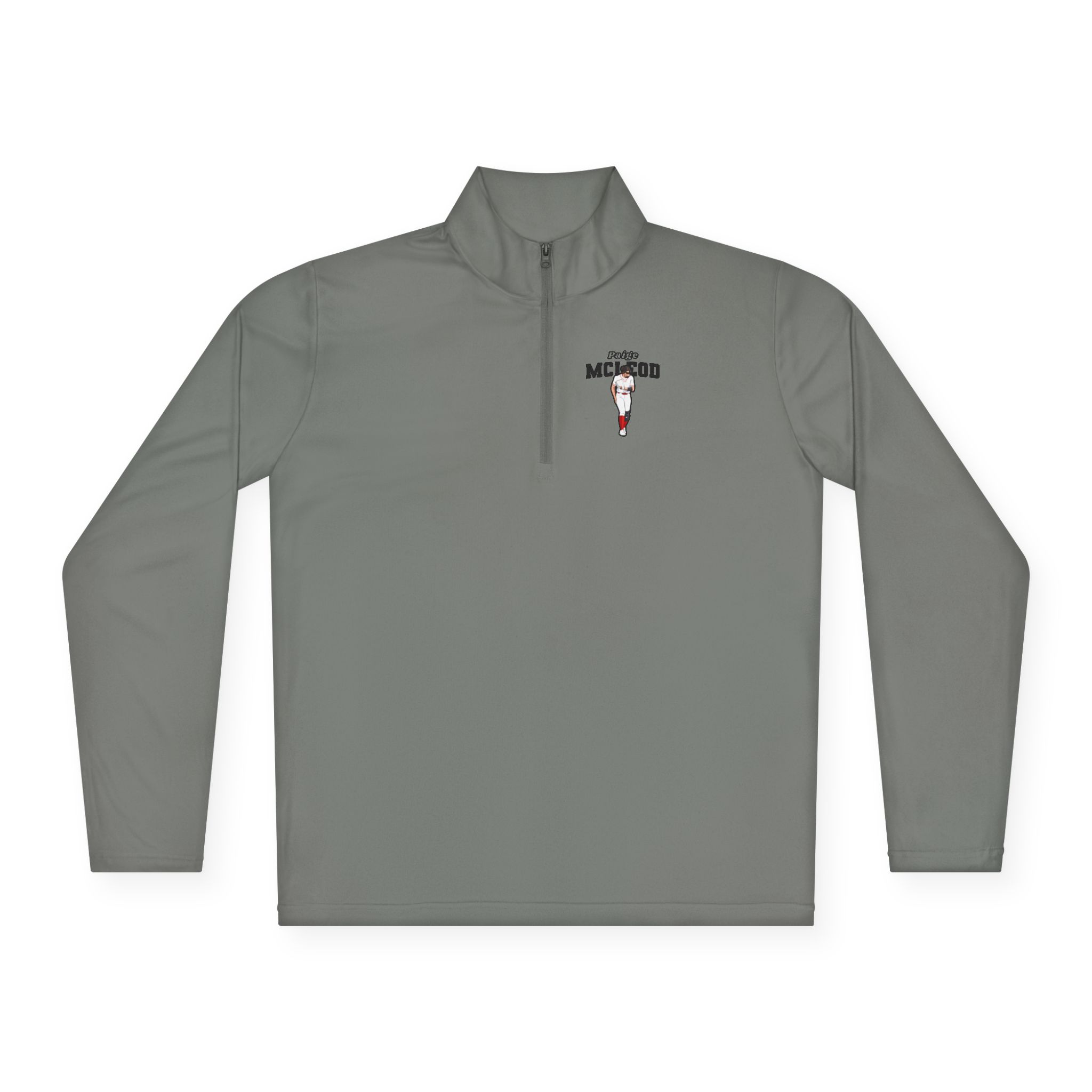 Q-Zip Pullover — character_name_arch in Grey