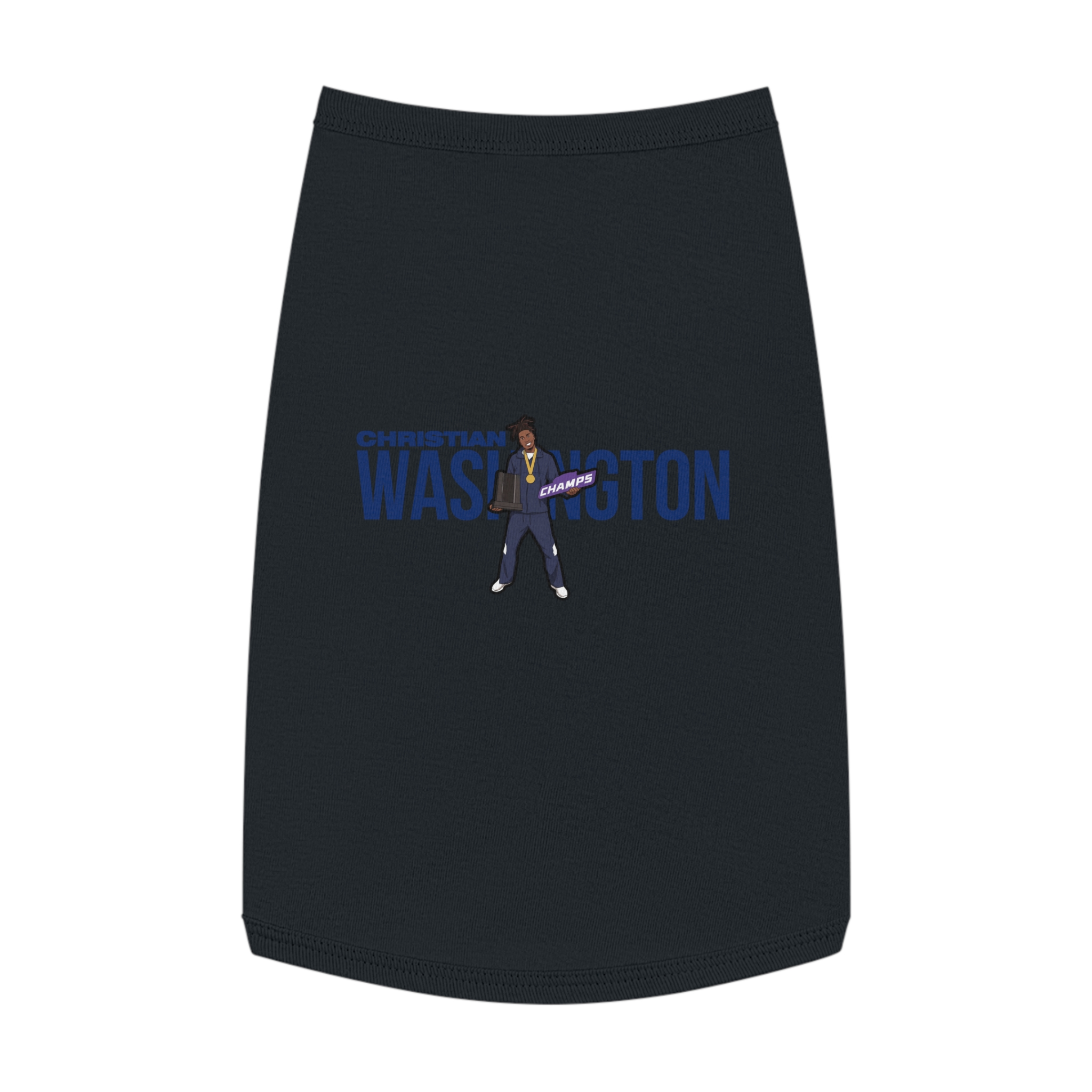 Pet Tank Top — character_player_name in Black