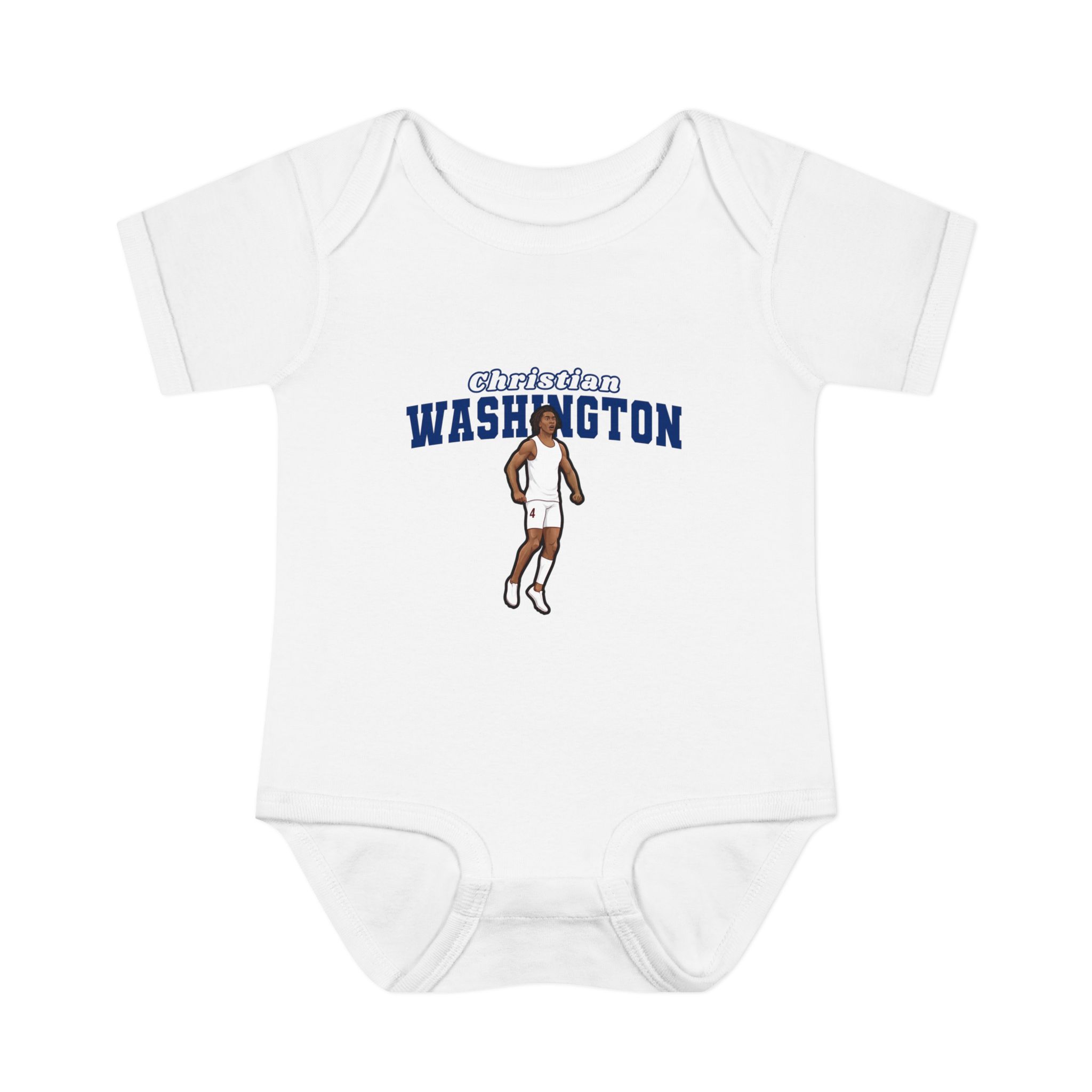 Baby Onesie — character_name_arch in White
