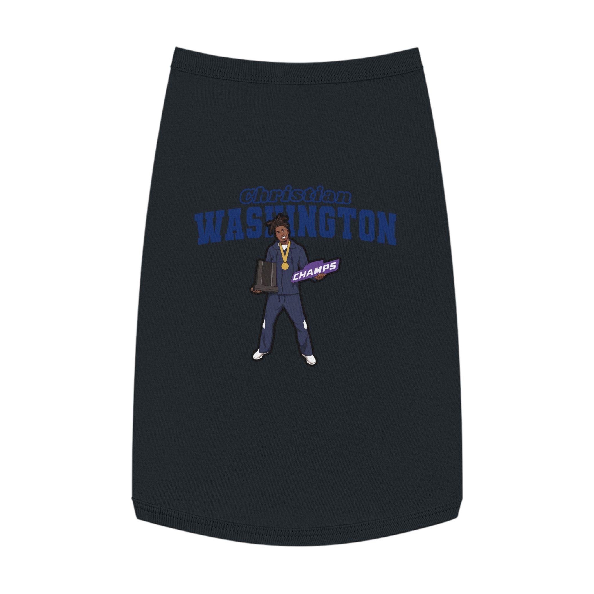 Pet Tank Top — character_name_arch in Black