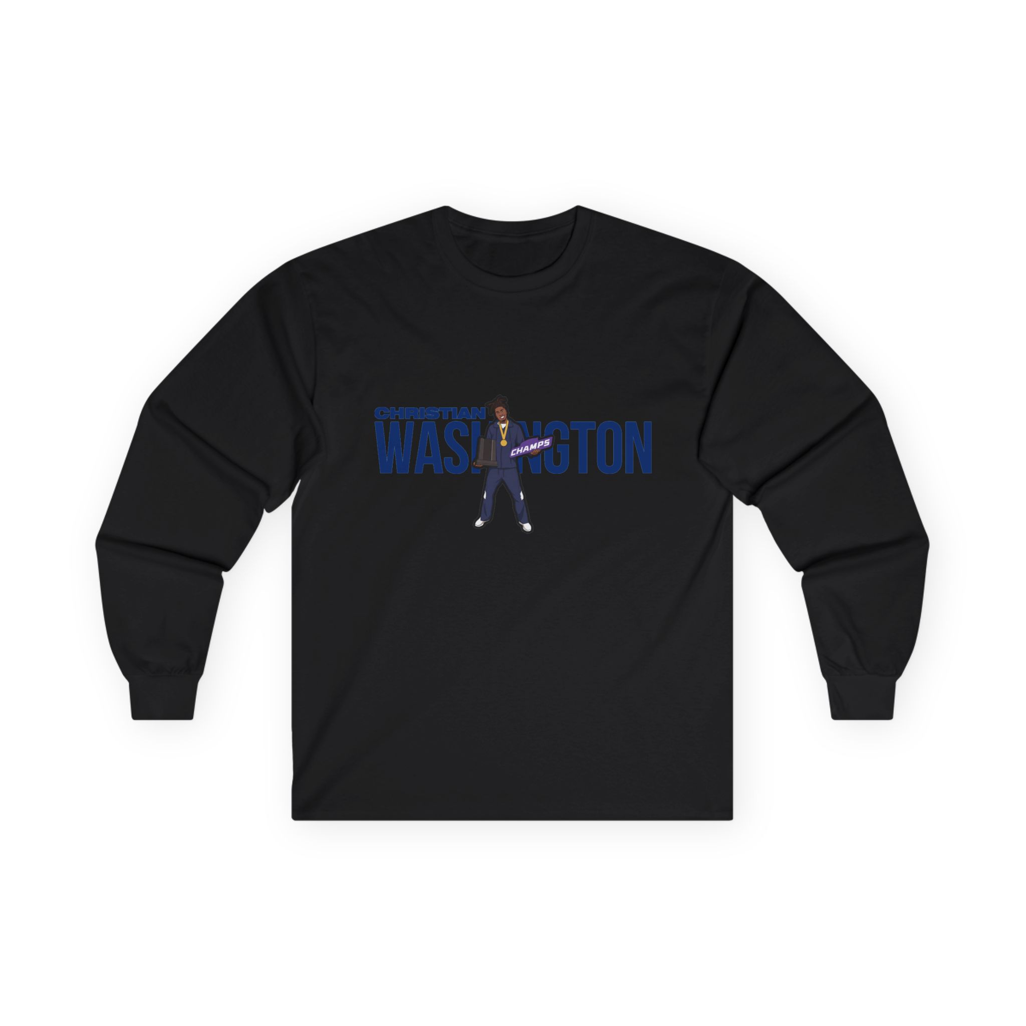 Long Sleeve Tee — character_player_name in Black
