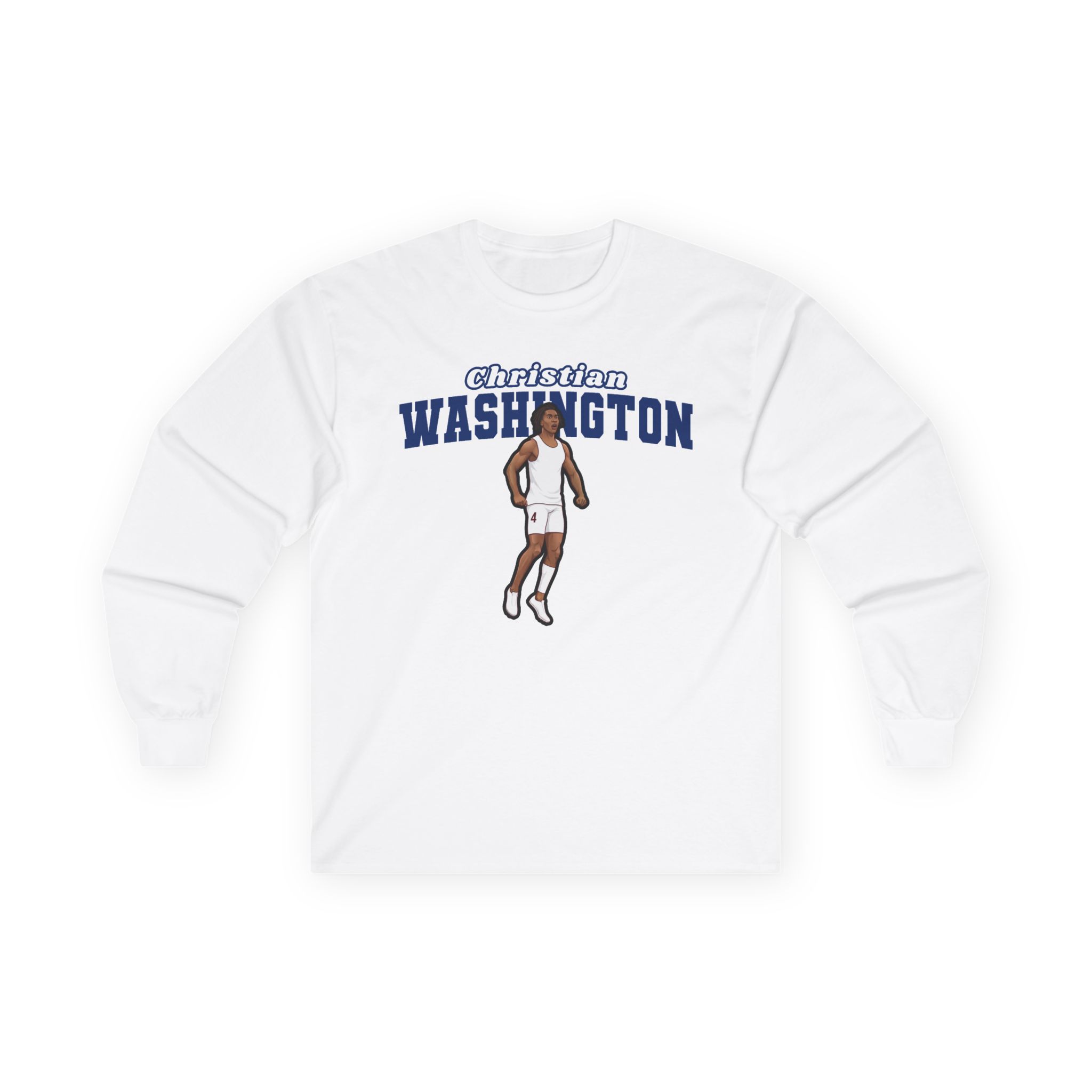 Long Sleeve Tee — character_name_arch in White