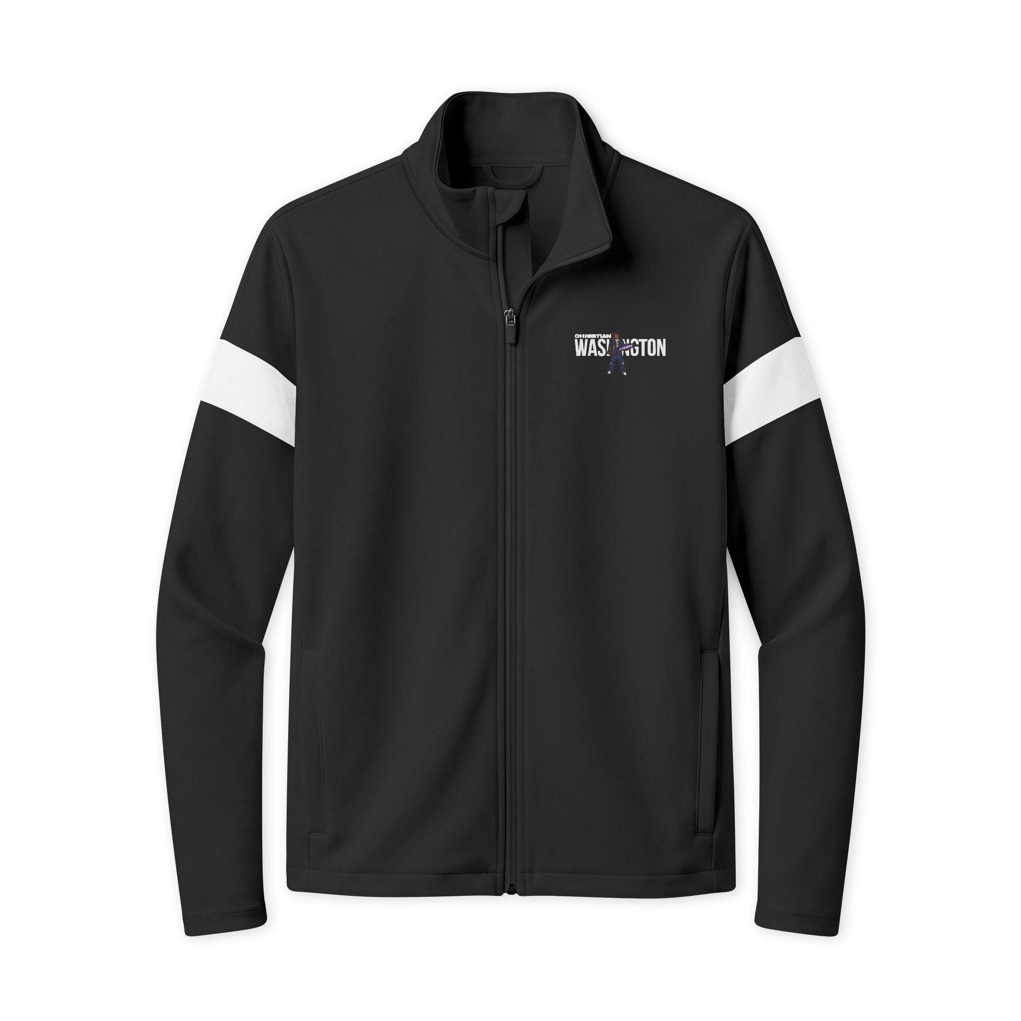 Travel Full-Zip Jacket — character_player_name in Black/ White