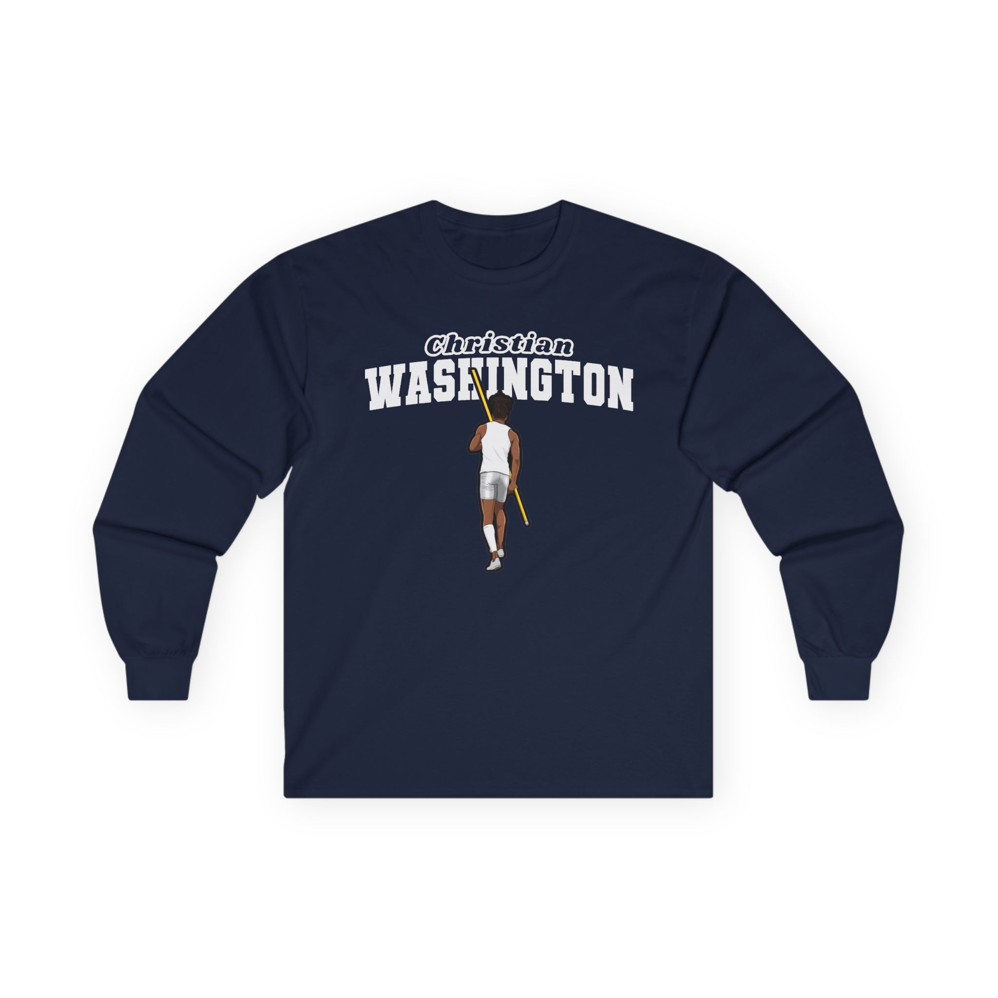 Long Sleeve Tee — character_name_arch in Navy