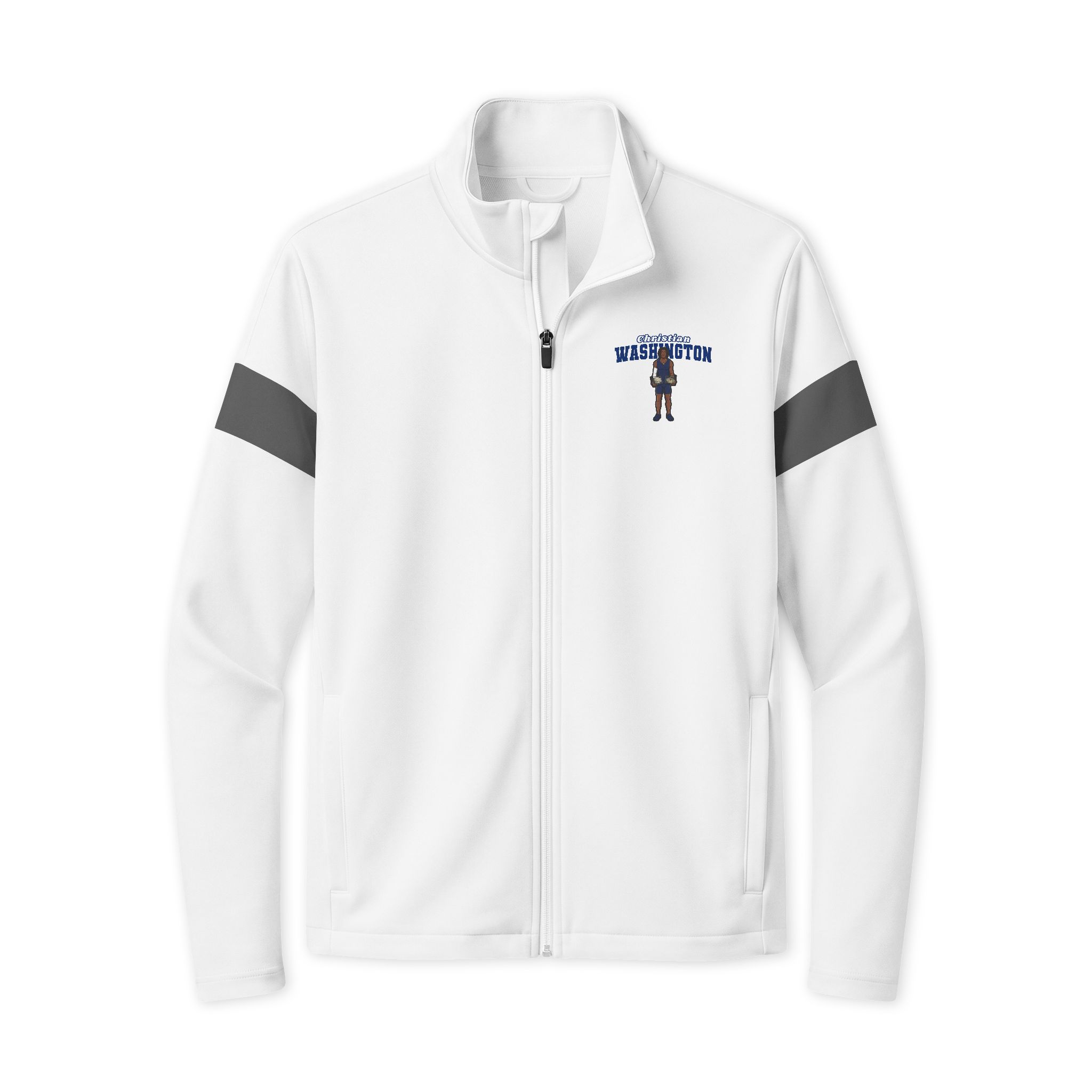 Travel Full-Zip Jacket — character_name_arch in White/ Iron Grey