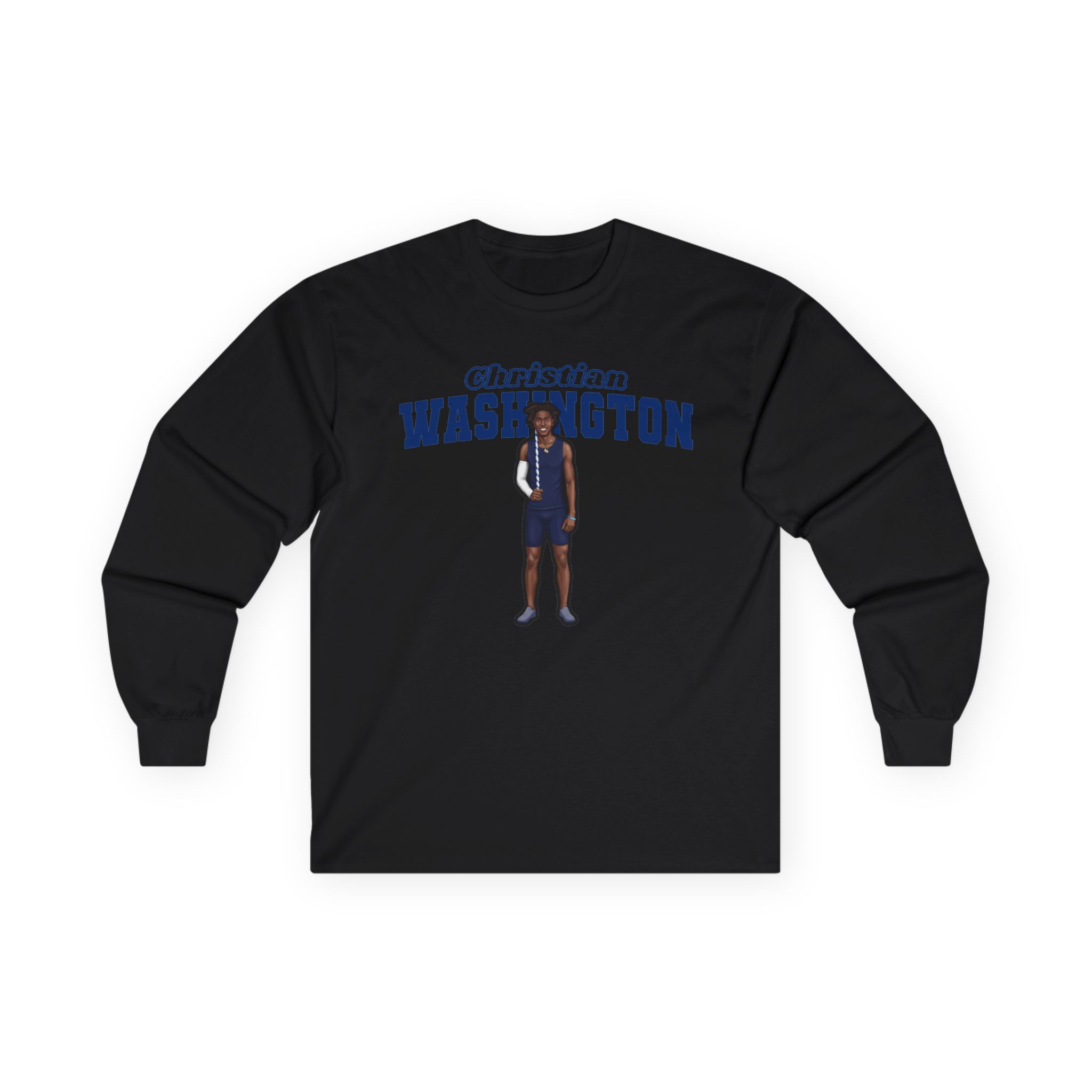 Long Sleeve Tee — character_name_arch in Black
