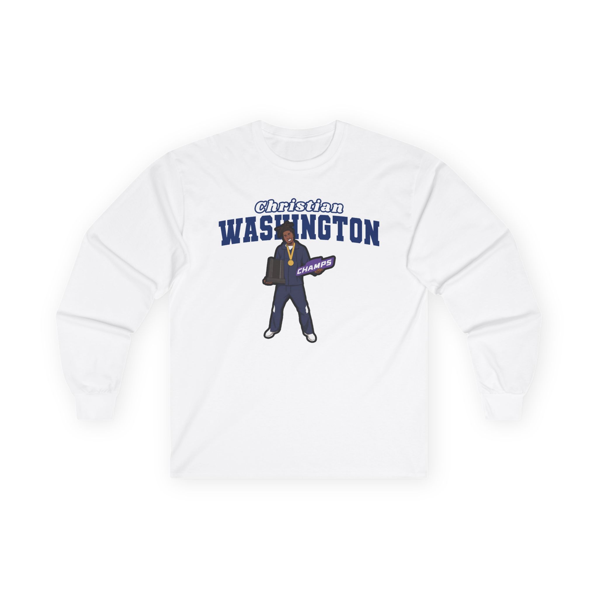 Long Sleeve Tee — character_name_arch in White