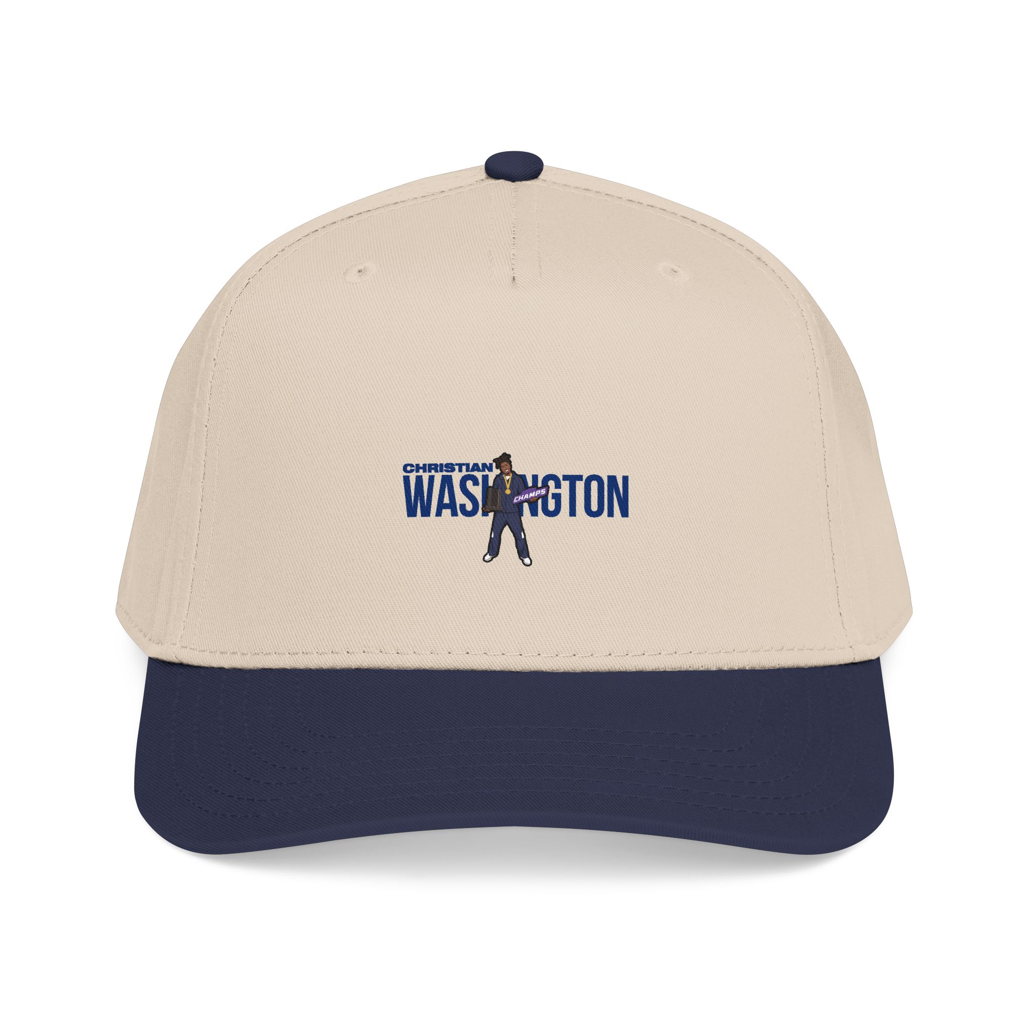Baseball Cap — character_player_name in Navy / Natural