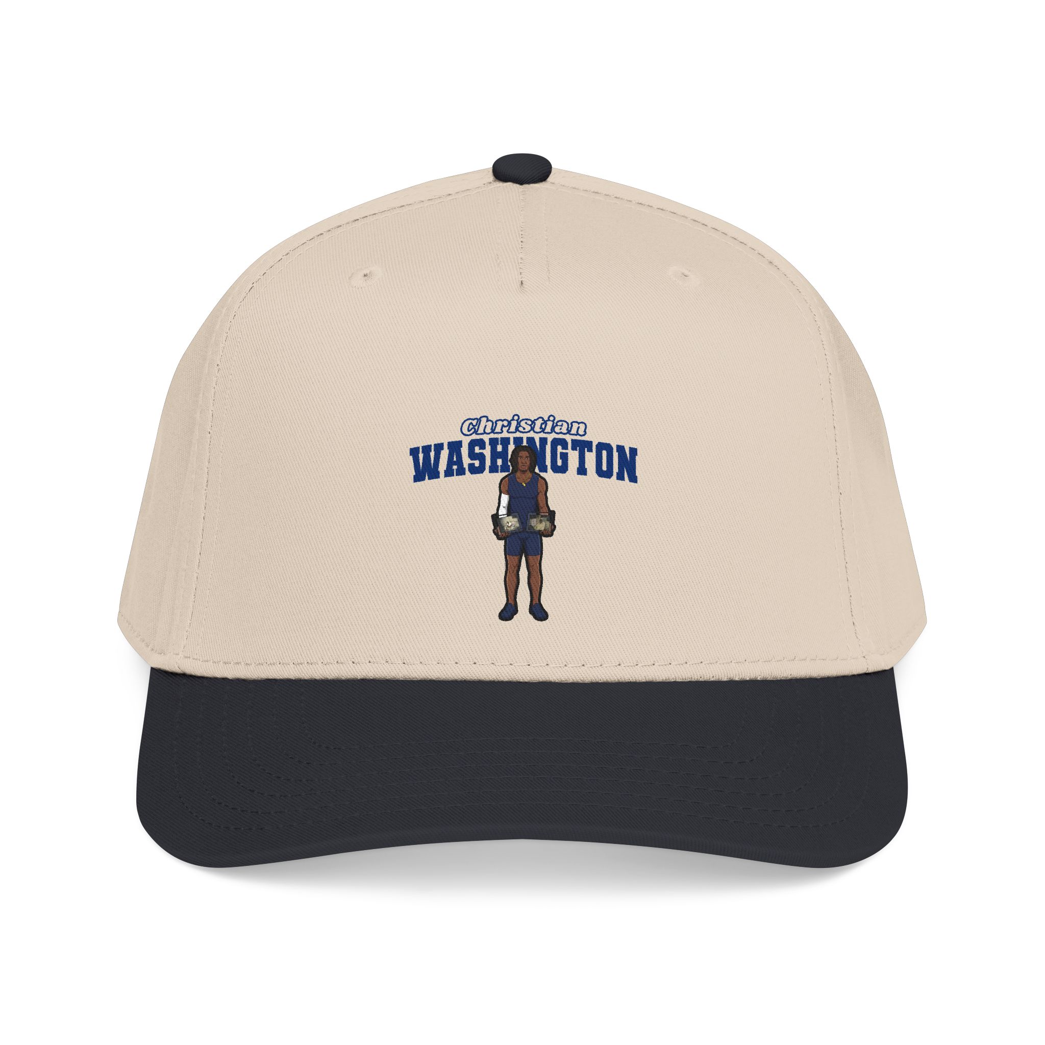 Baseball Cap — character_name_arch in Black / Natural