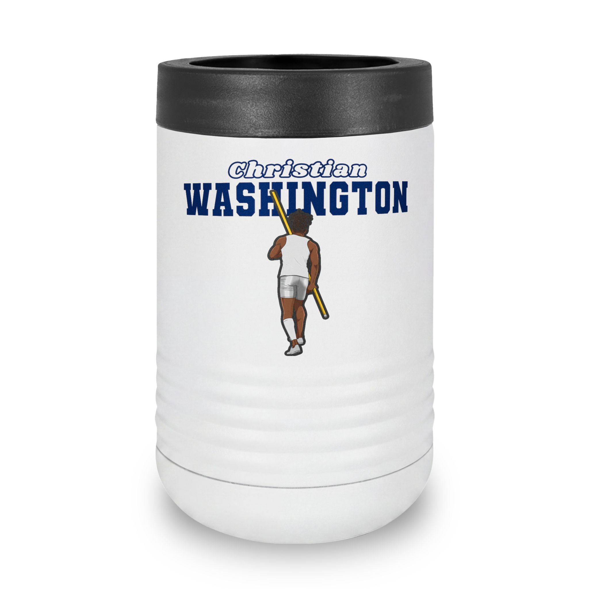 Stainless Can Cooler — character_name_arch in White