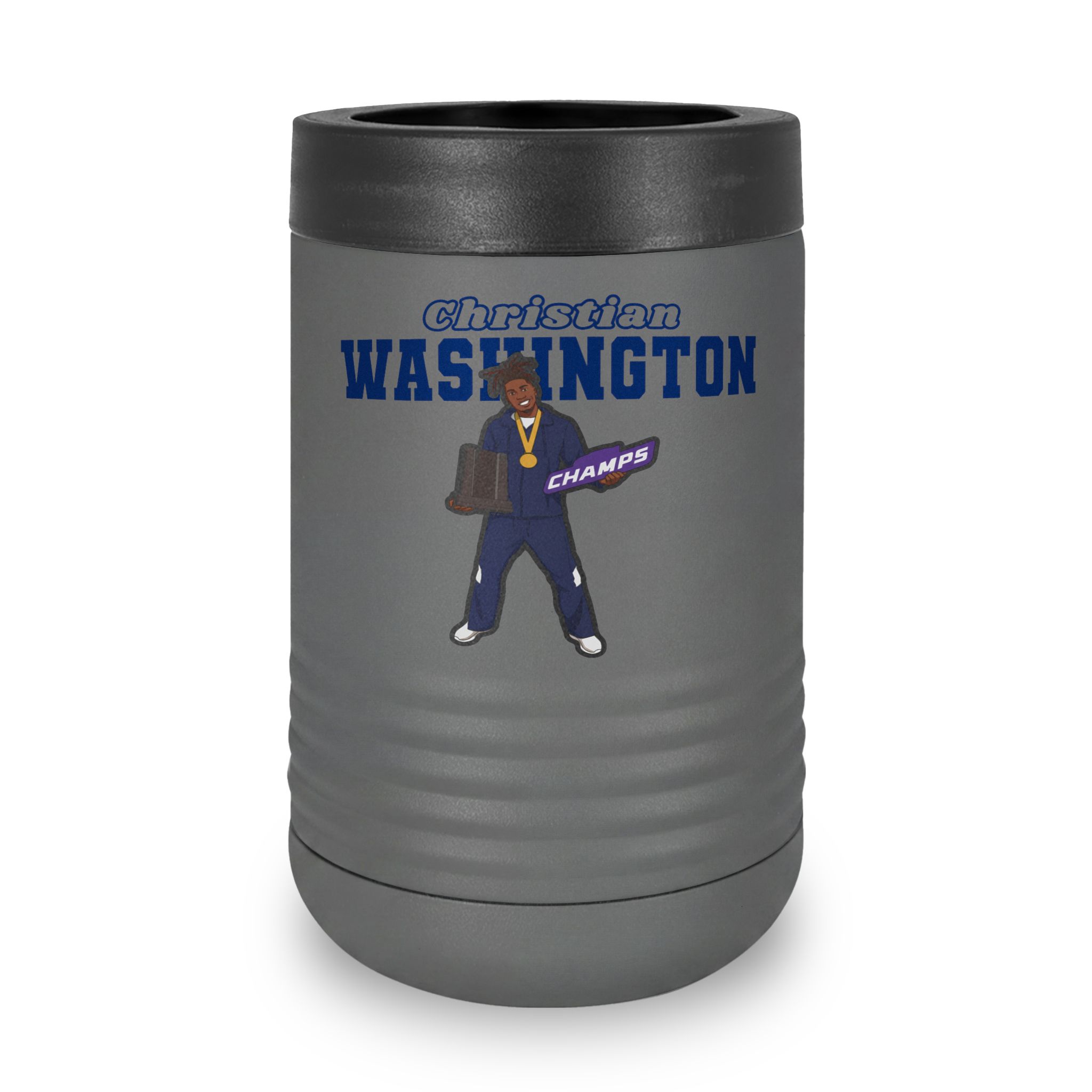 Stainless Can Cooler — character_name_arch in Grey