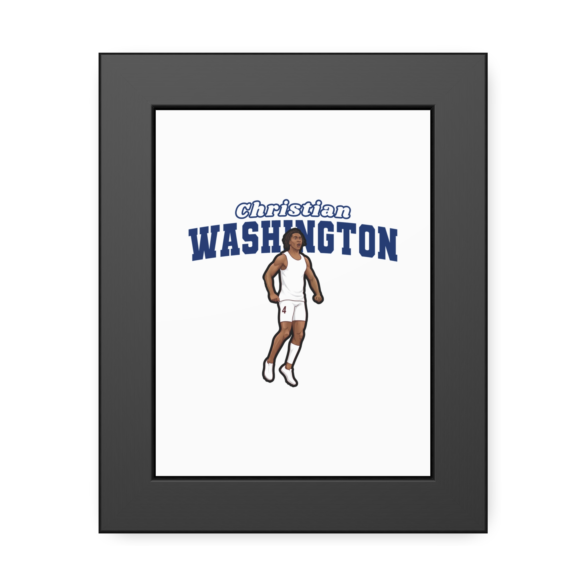 Framed Poster — character_name_arch in Black