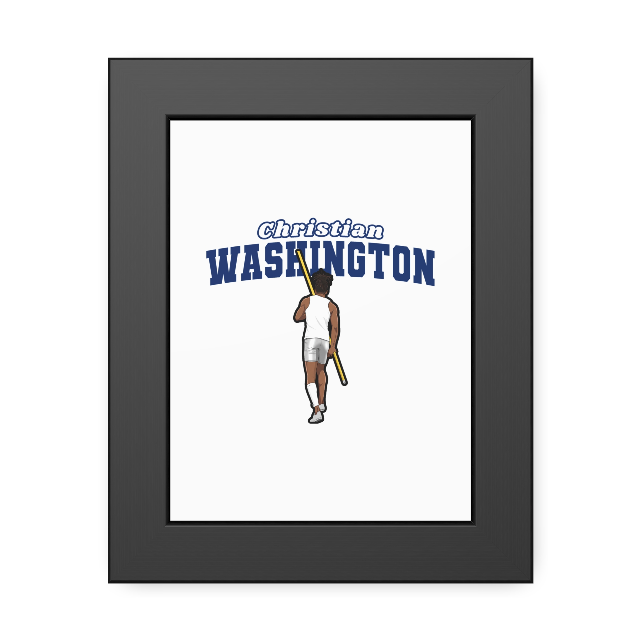 Framed Poster — character_name_arch in Black