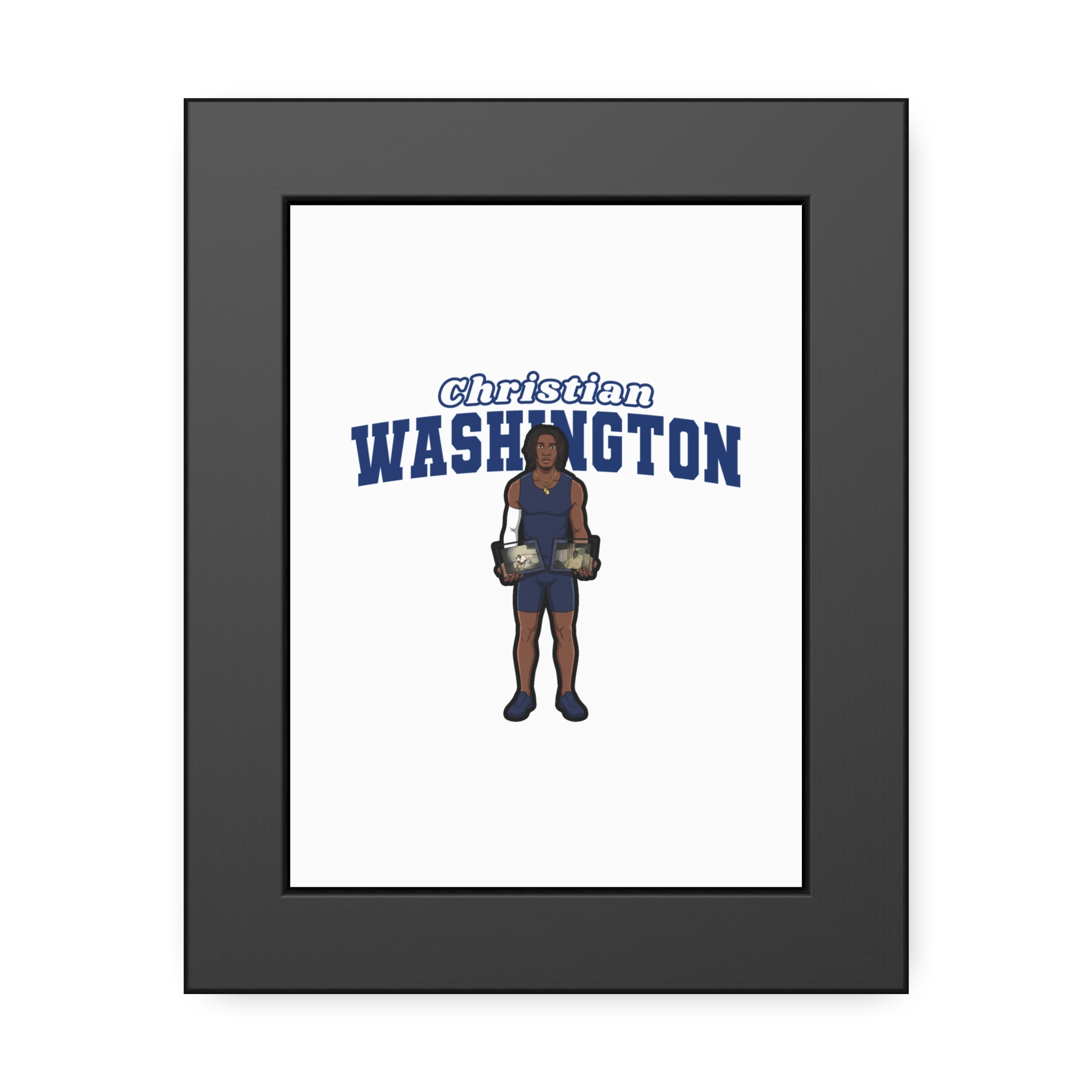 Framed Poster — character_name_arch in Black