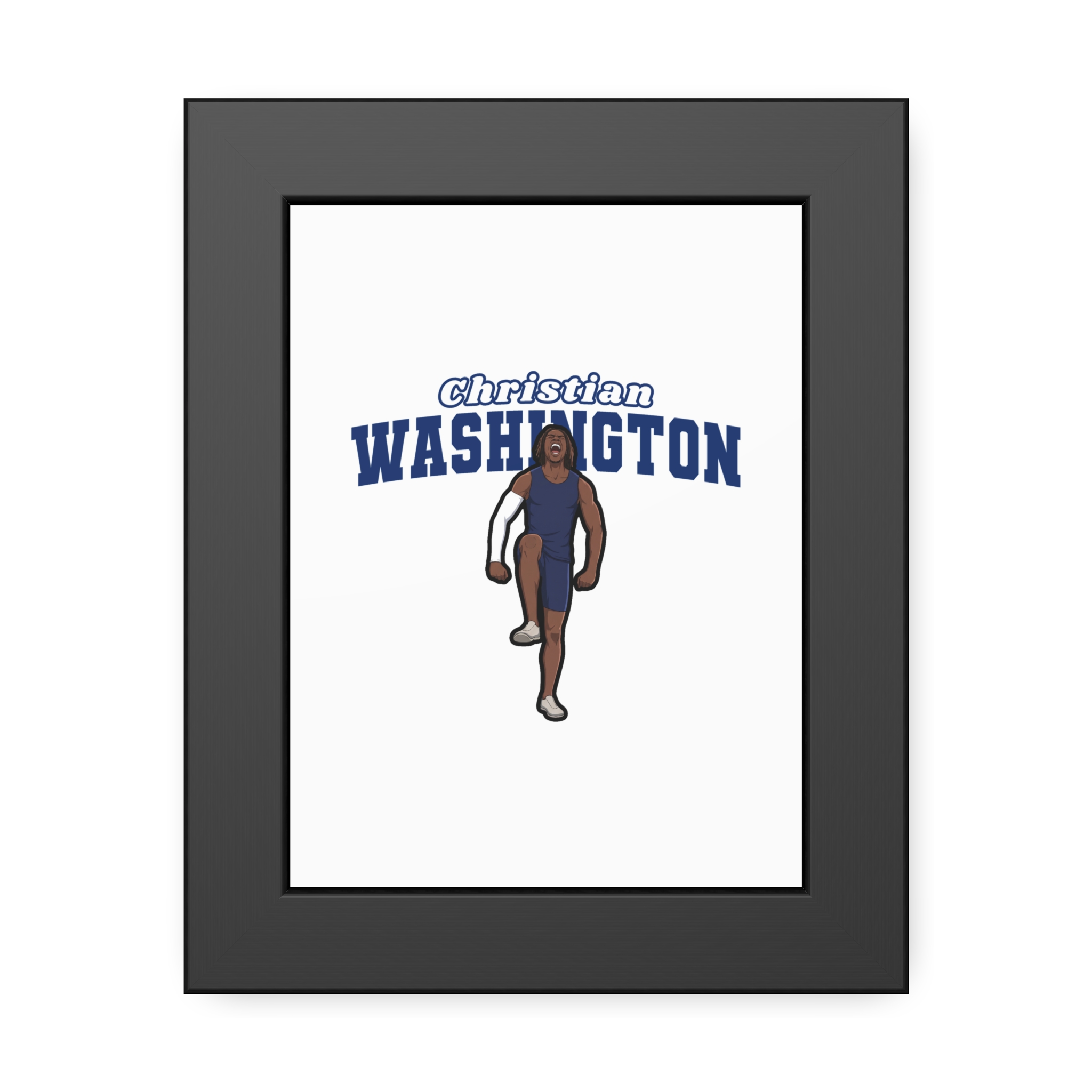 Framed Poster — character_name_arch in Black