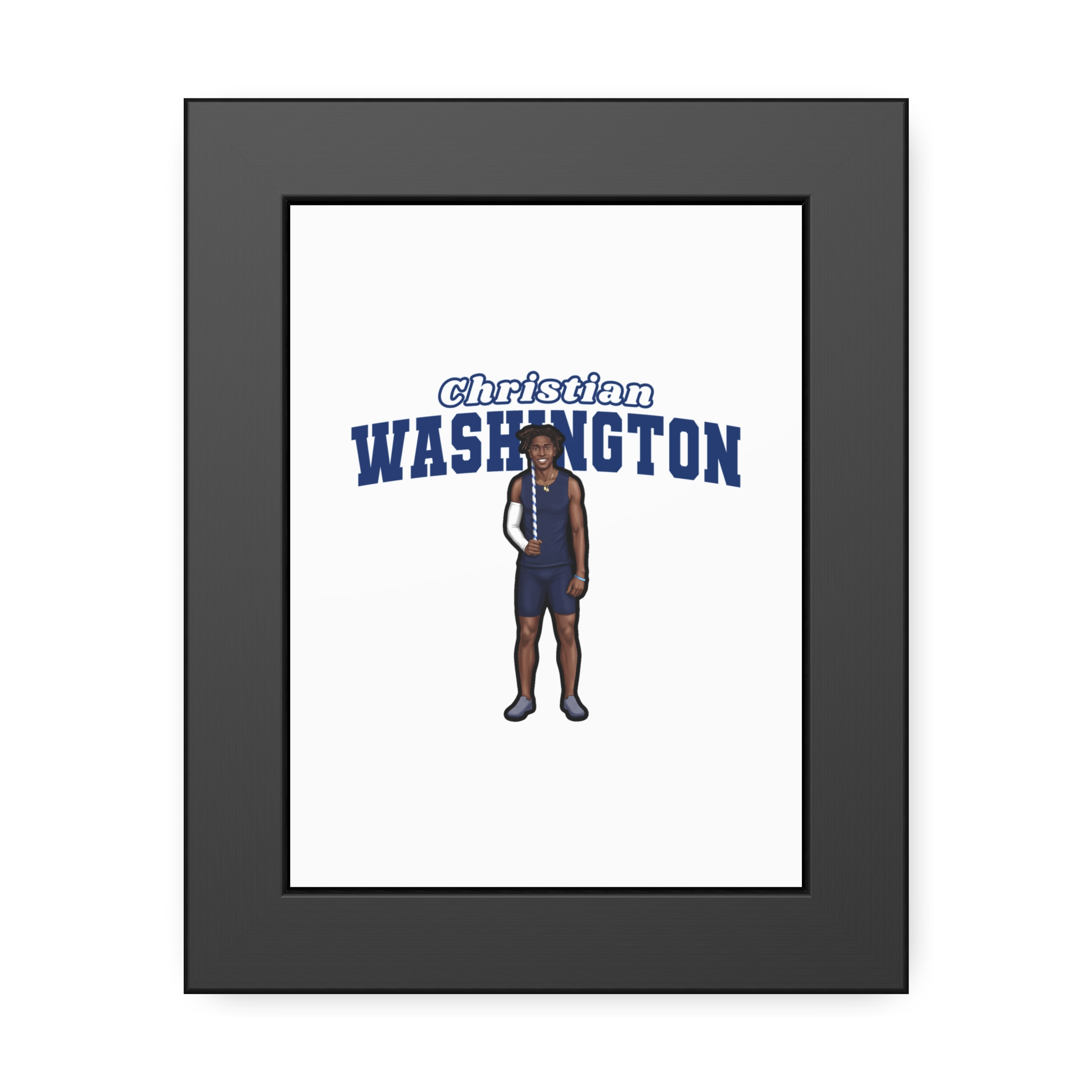 Framed Poster — character_name_arch in Black