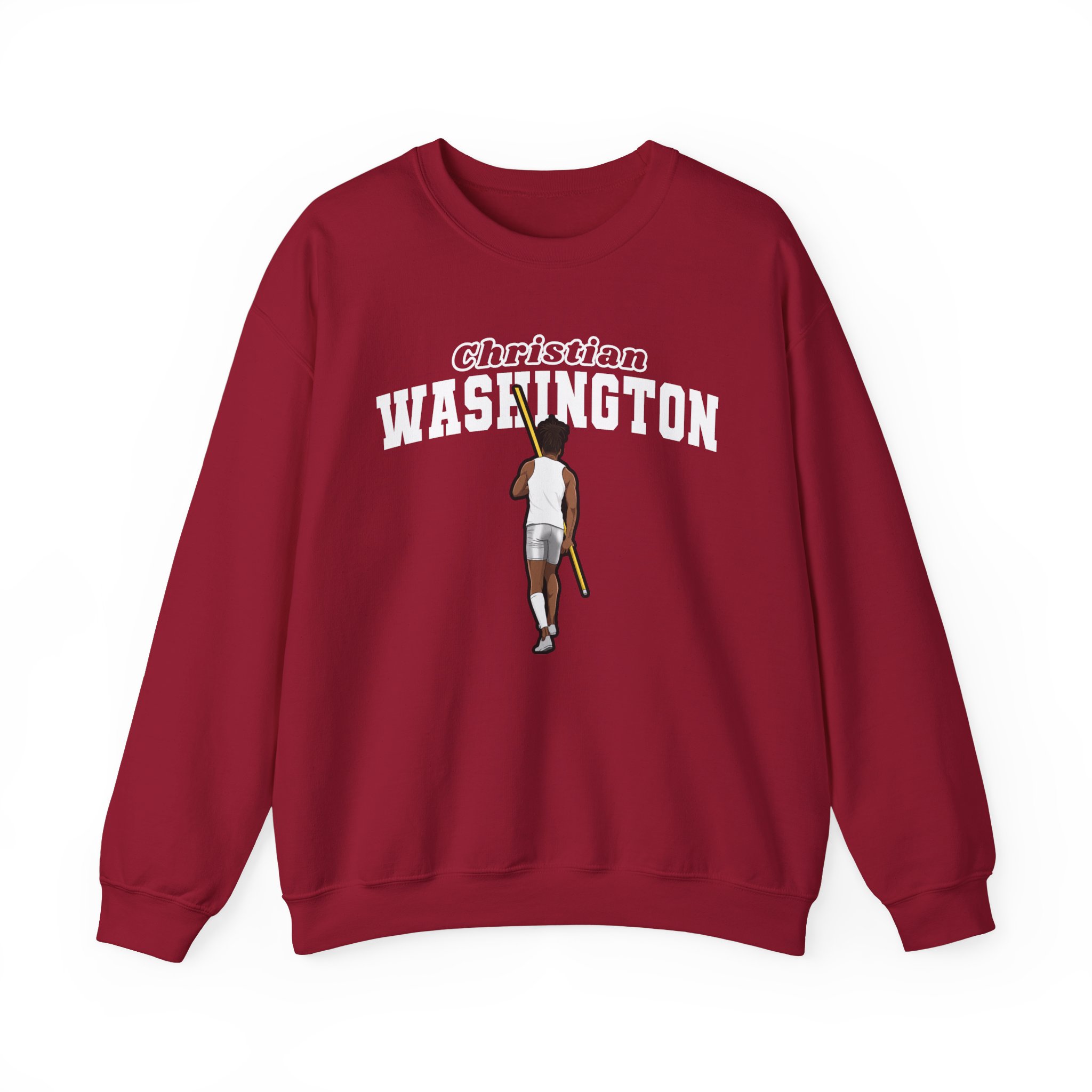 Crewneck Sweatshirt — character_name_arch in Cardinal