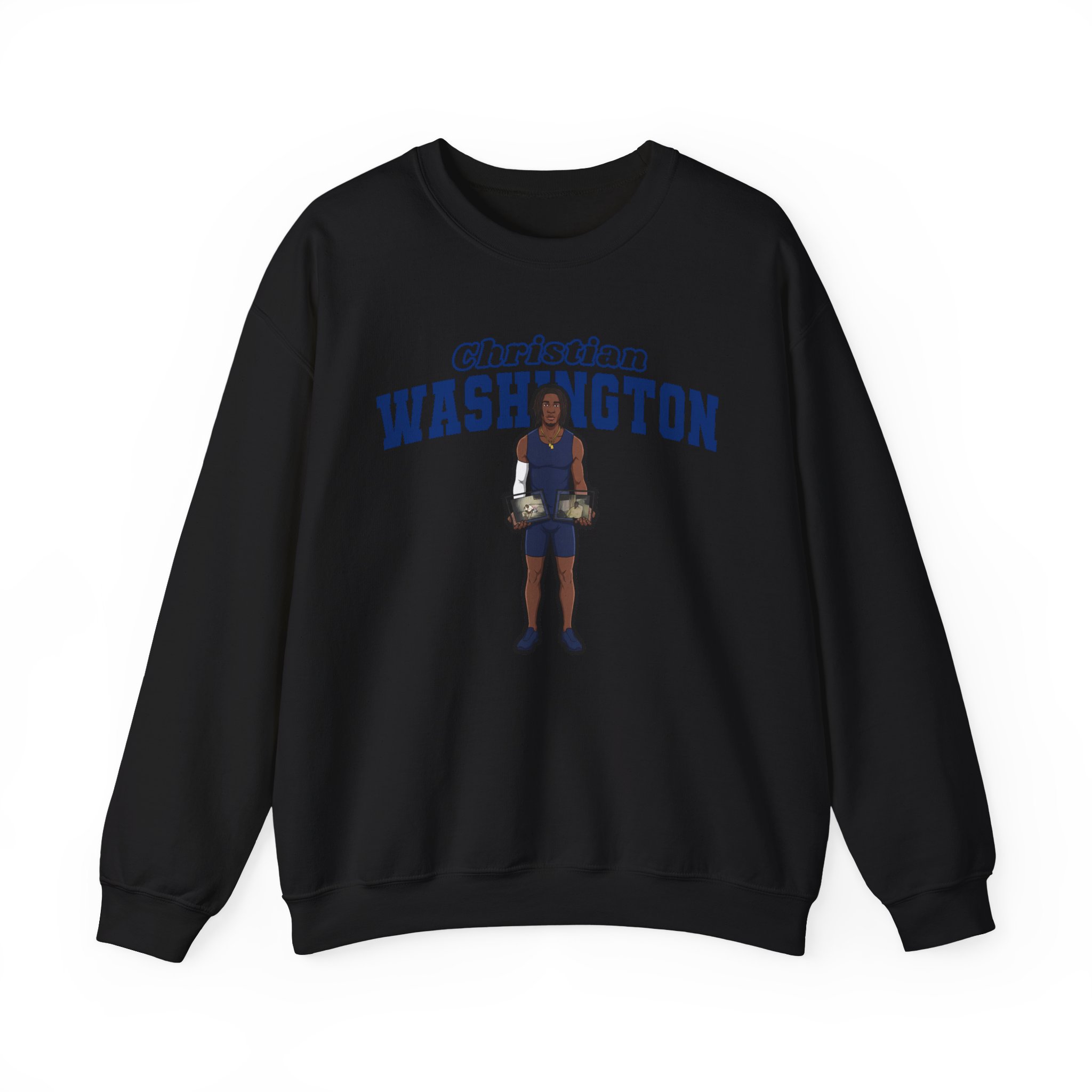 Crewneck Sweatshirt — character_name_arch in Black