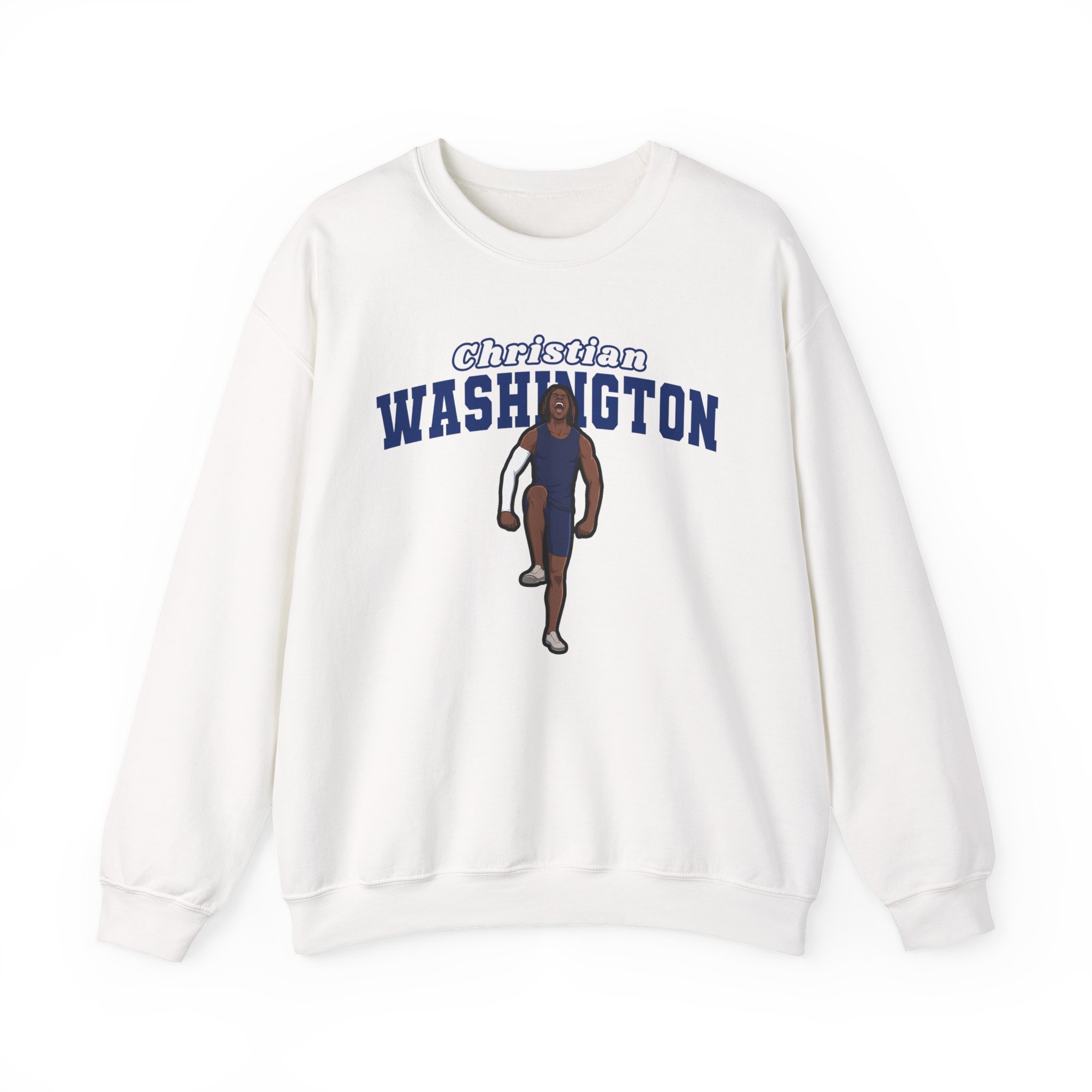 Crewneck Sweatshirt — character_name_arch in White