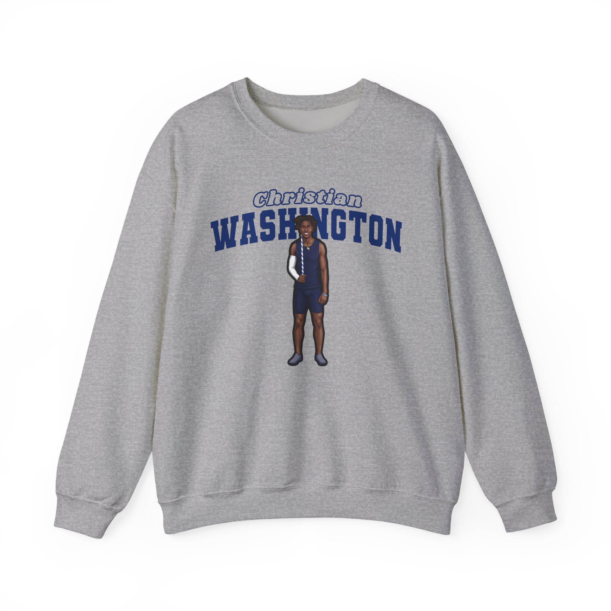 Crewneck Sweatshirt — character_name_arch in Grey