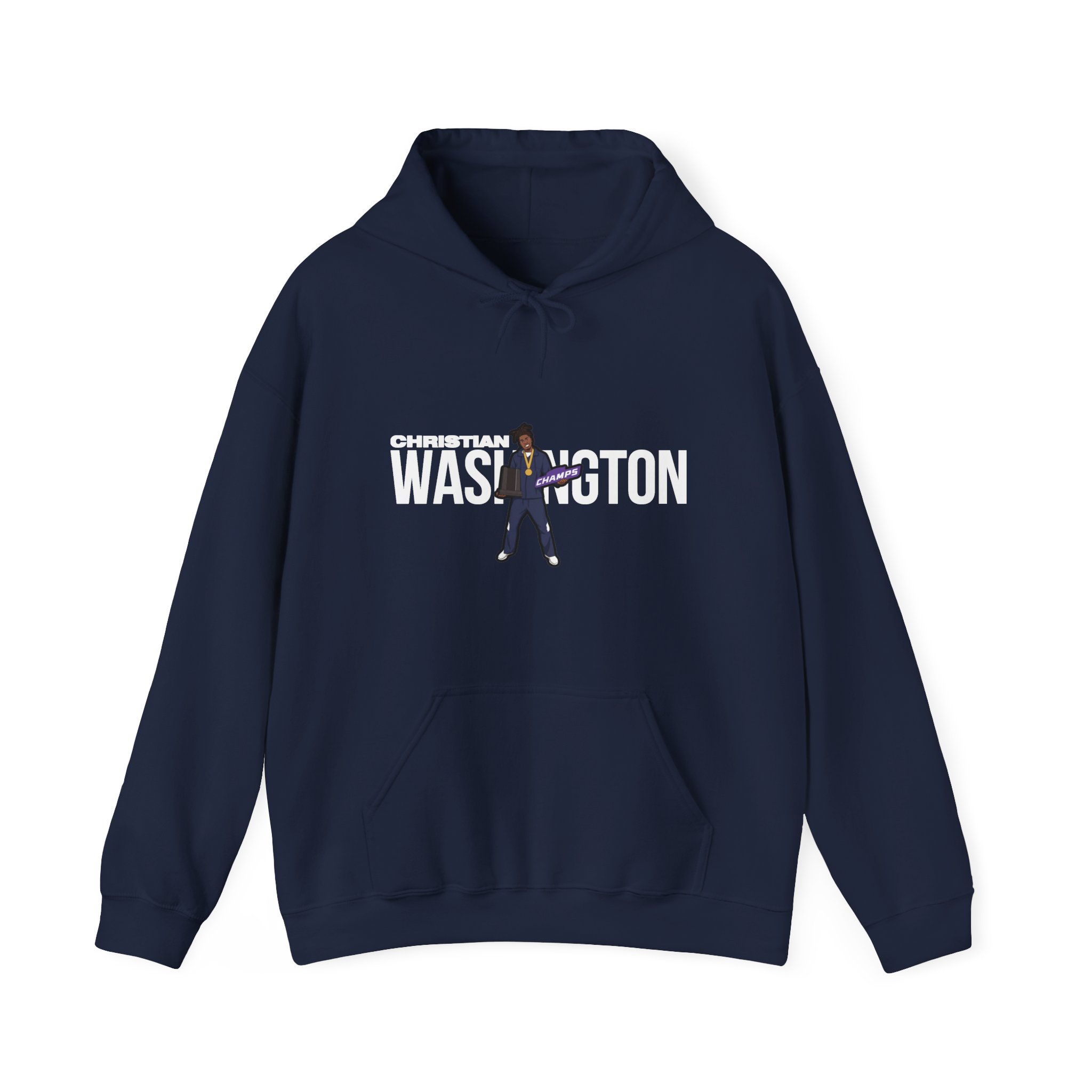 Hoodie — character_player_name in Navy