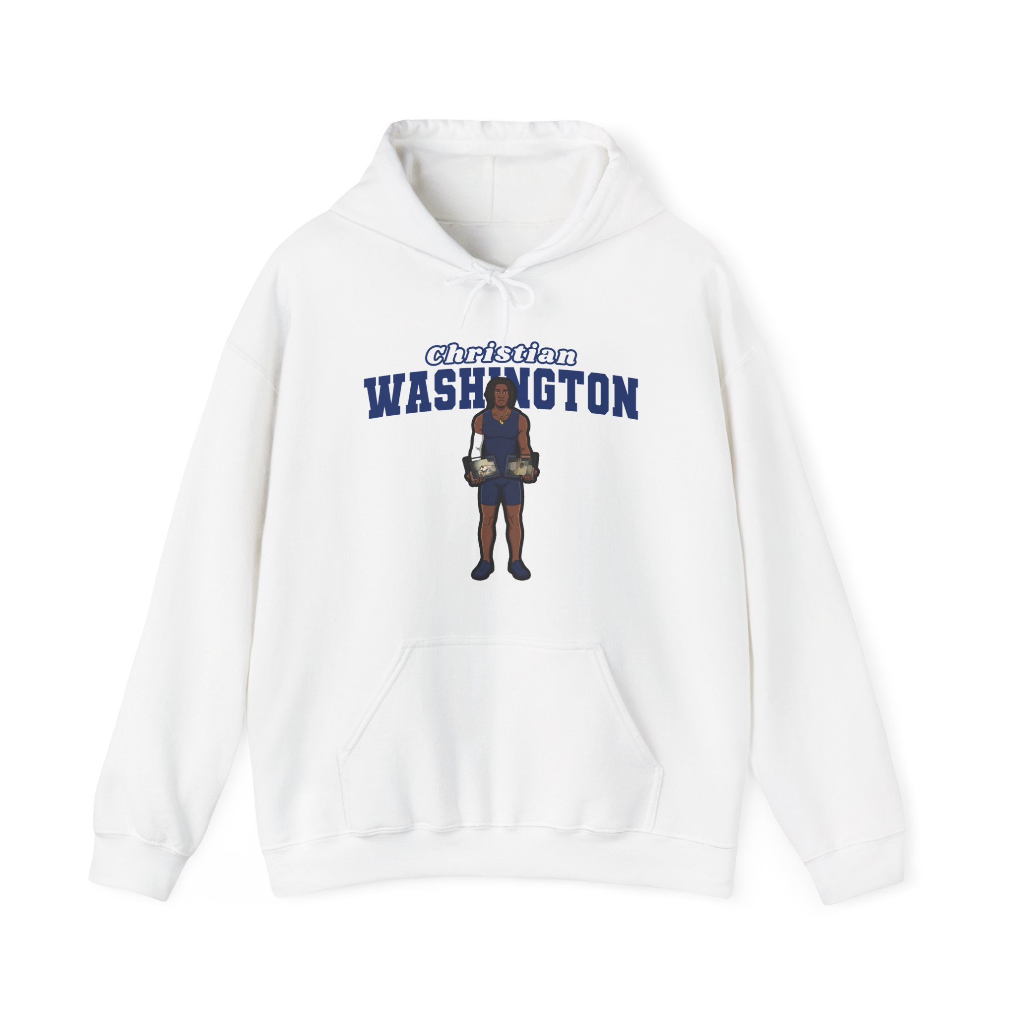 Hoodie — character_name_arch in White