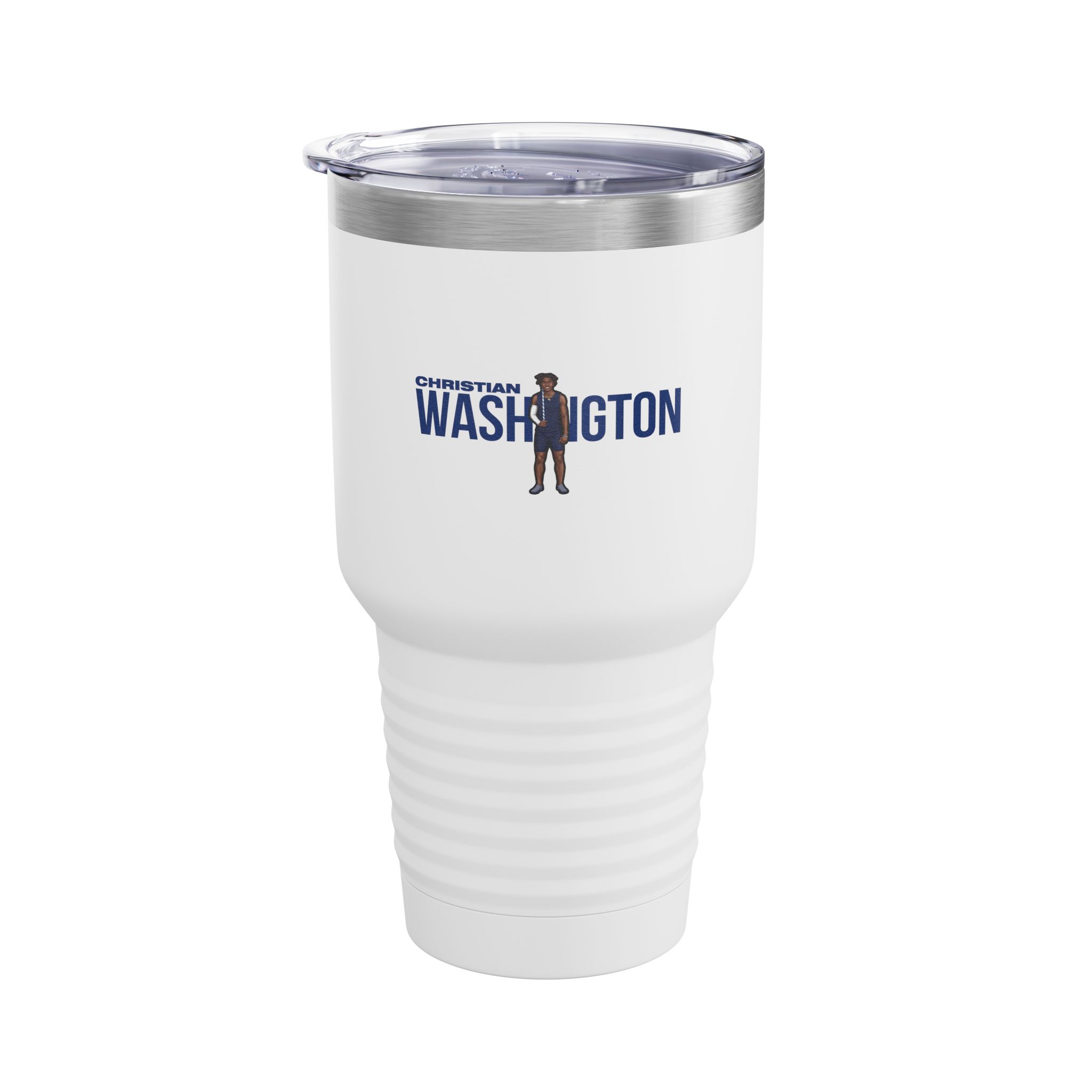 30oz Tumbler — character_player_name in White