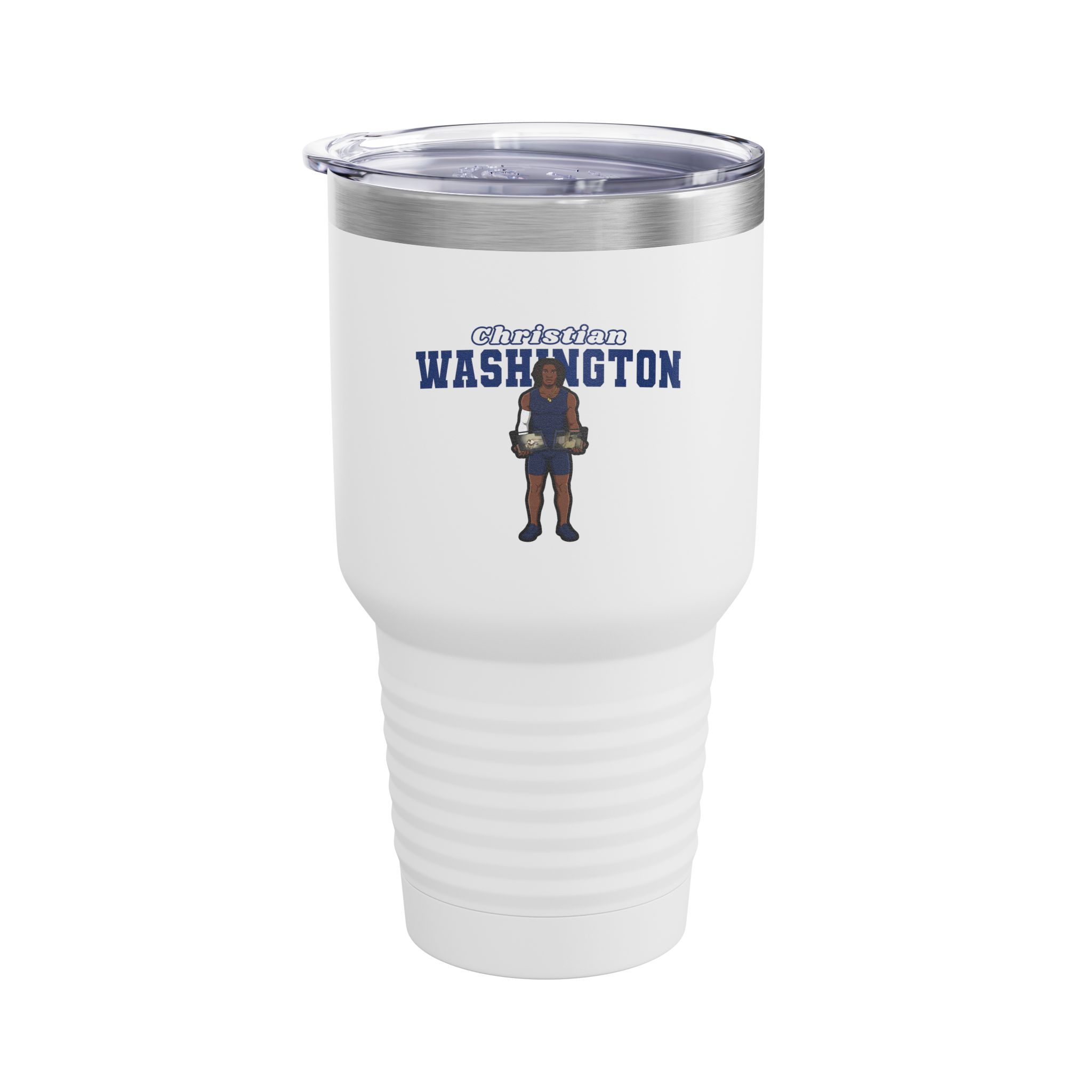 30oz Tumbler — character_name_arch in White